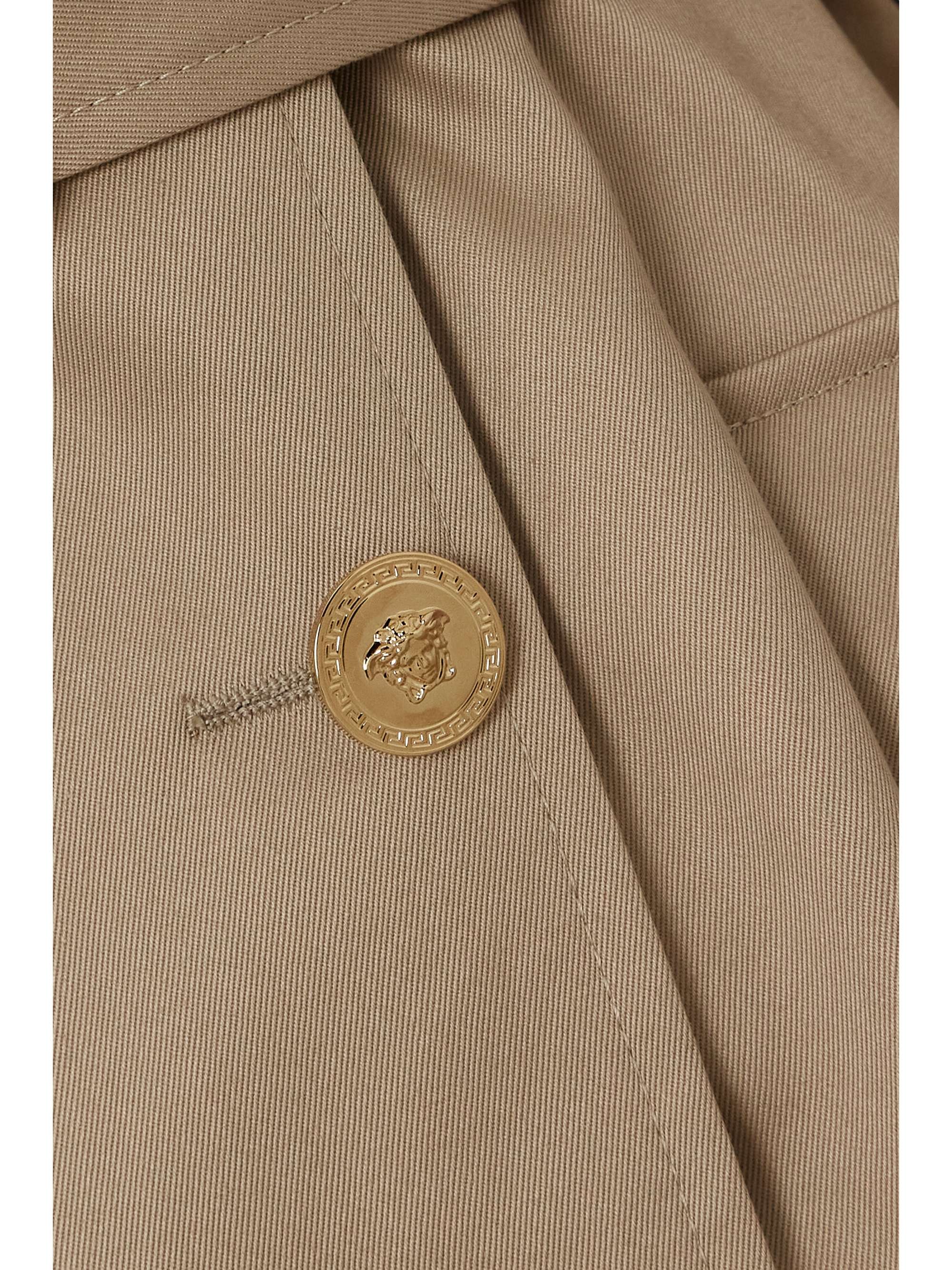 Icons belted double-breasted cotton-gabardine trench coat view
