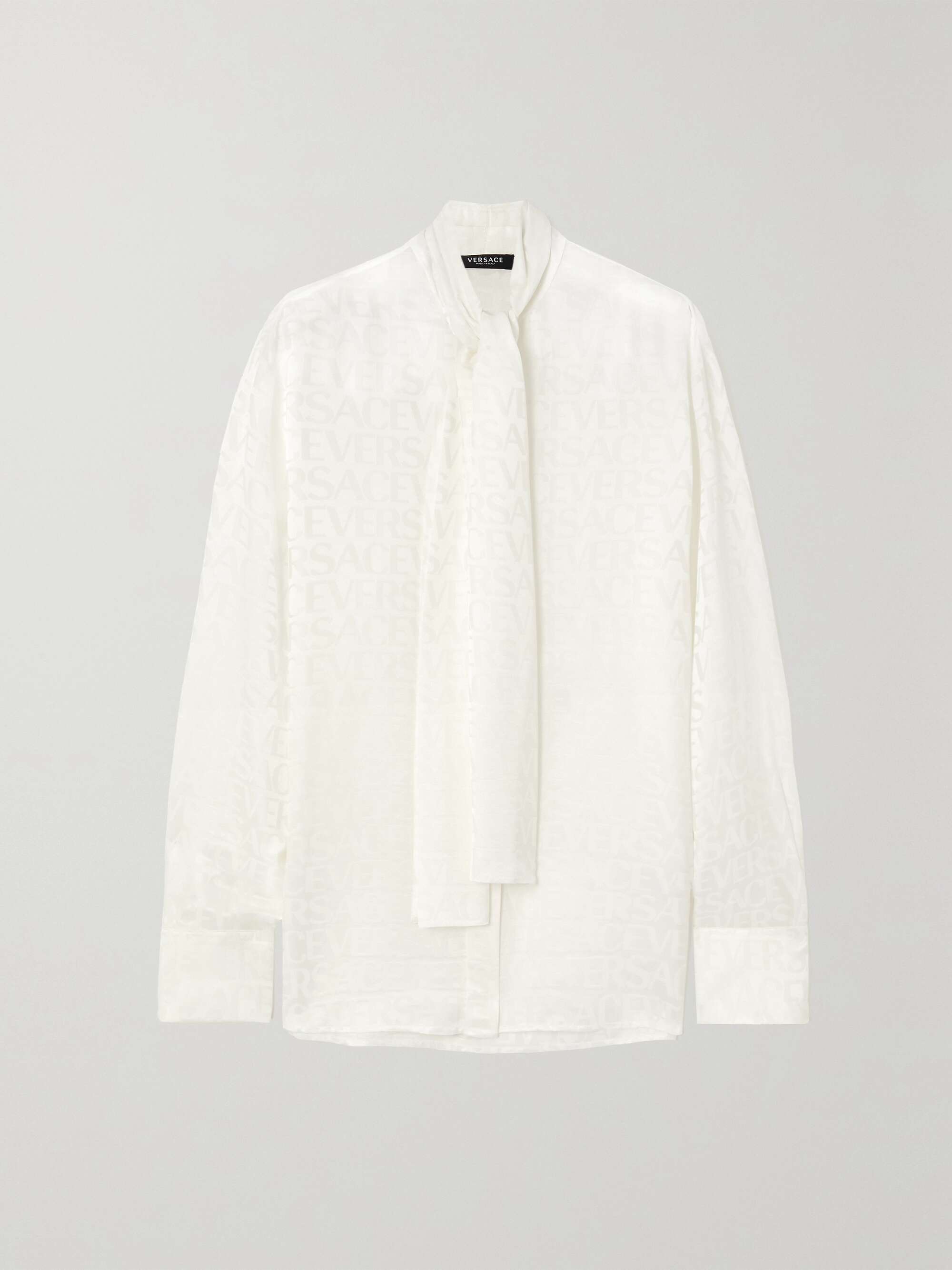 Icons satin-jacquard shirt view