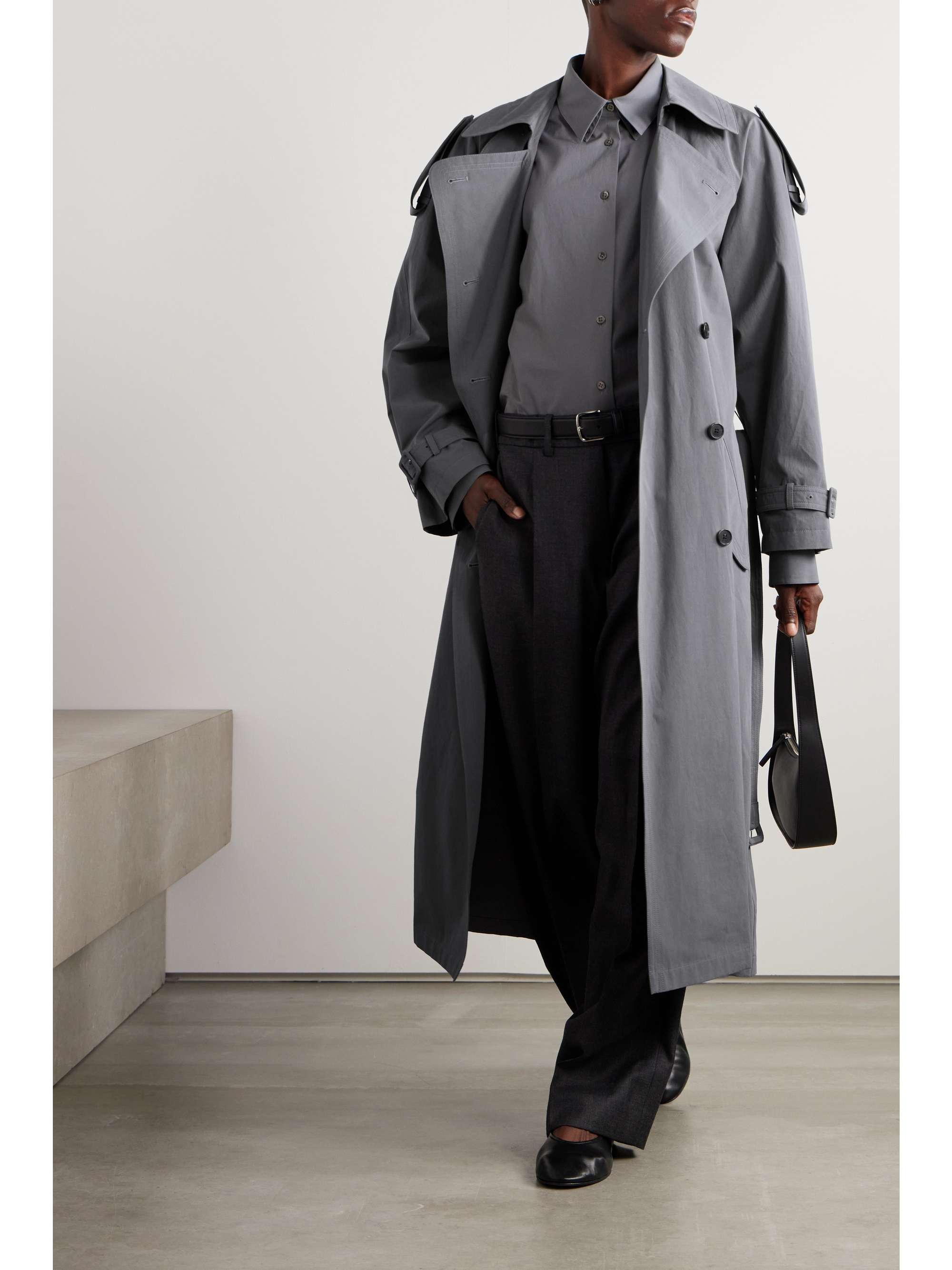 Avio cotton-poplin trench coat view