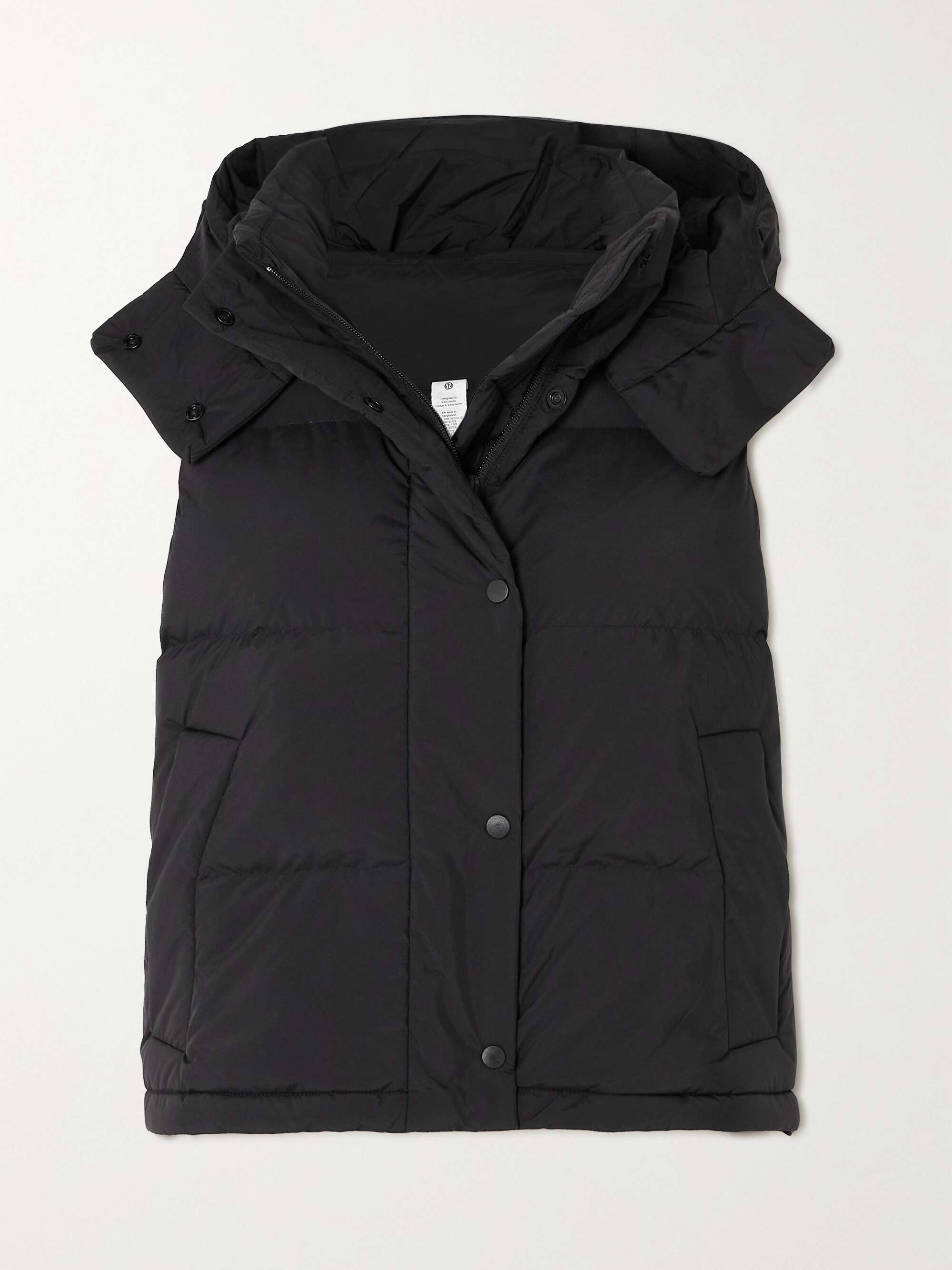 Wunder Puff cropped hooded quilted recycled-Glyde™ down vest view