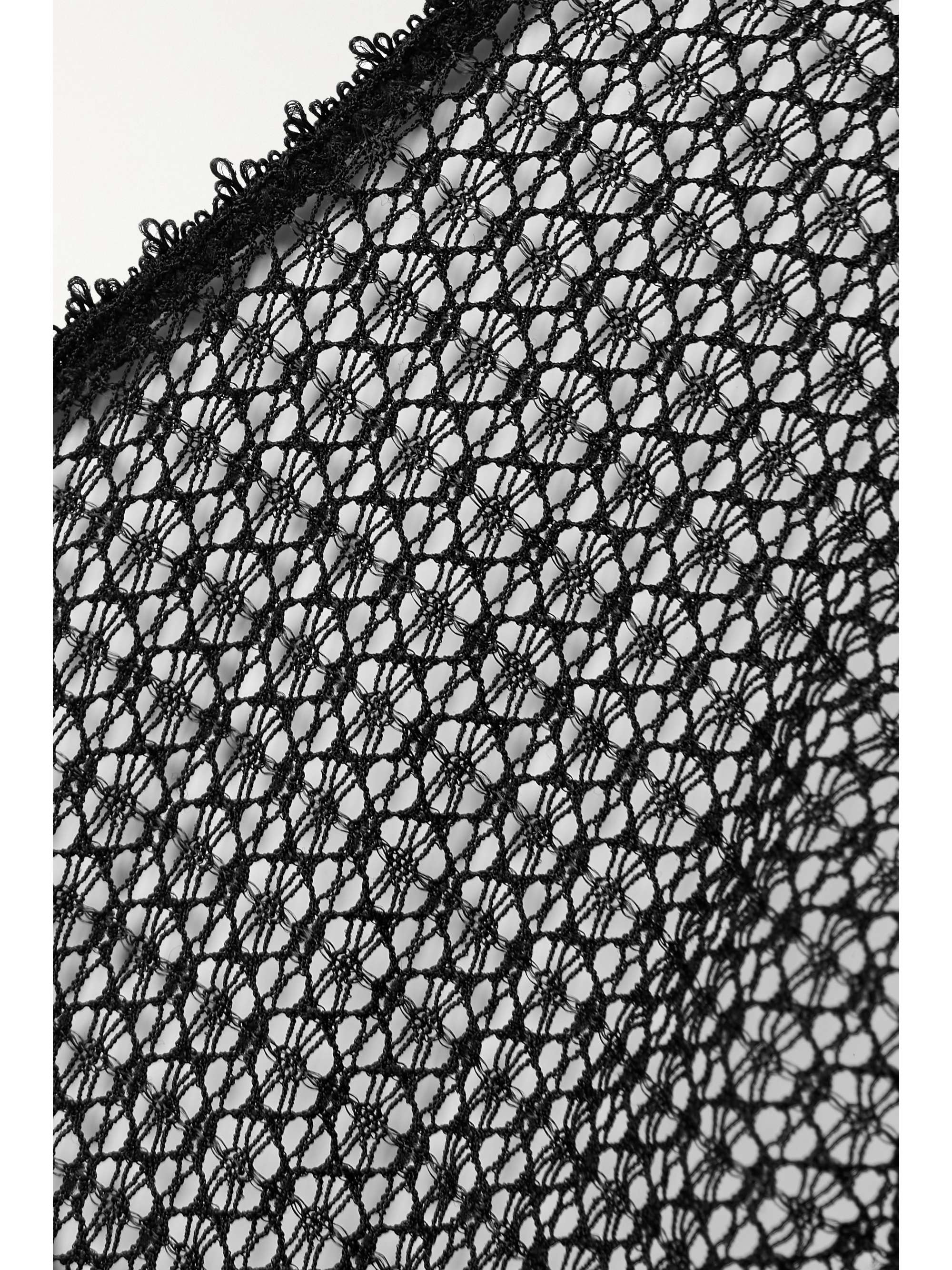 Paneled crochet and mesh underwired bodysuit view