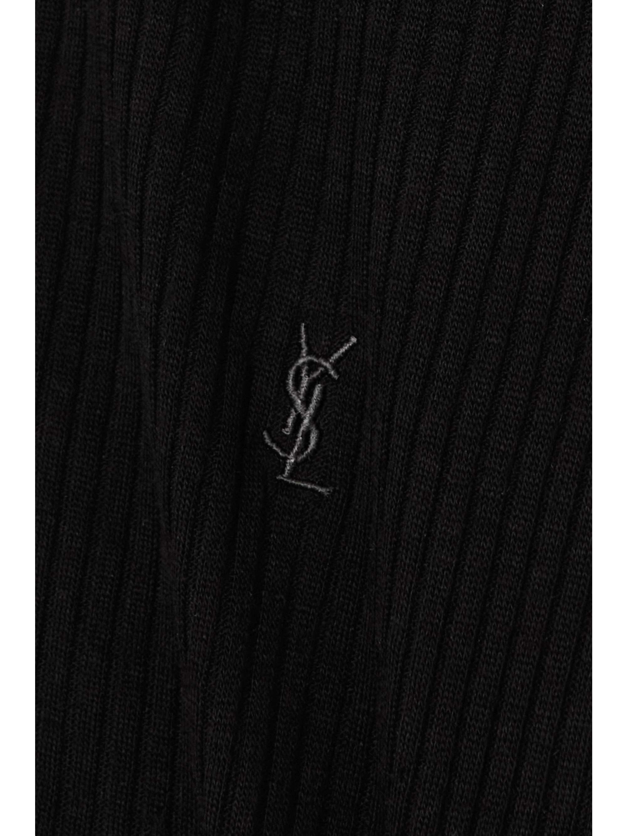 Embroidered ribbed wool tank view