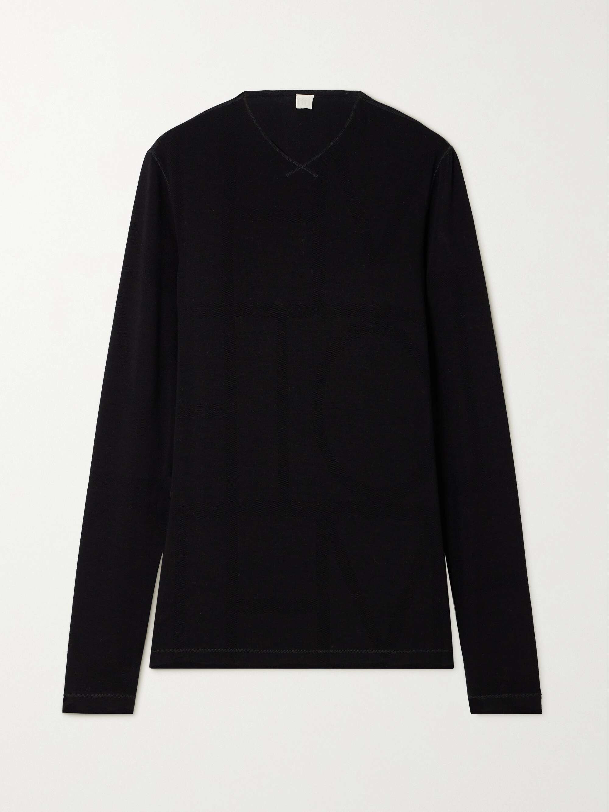 Jacquard-knit top view
