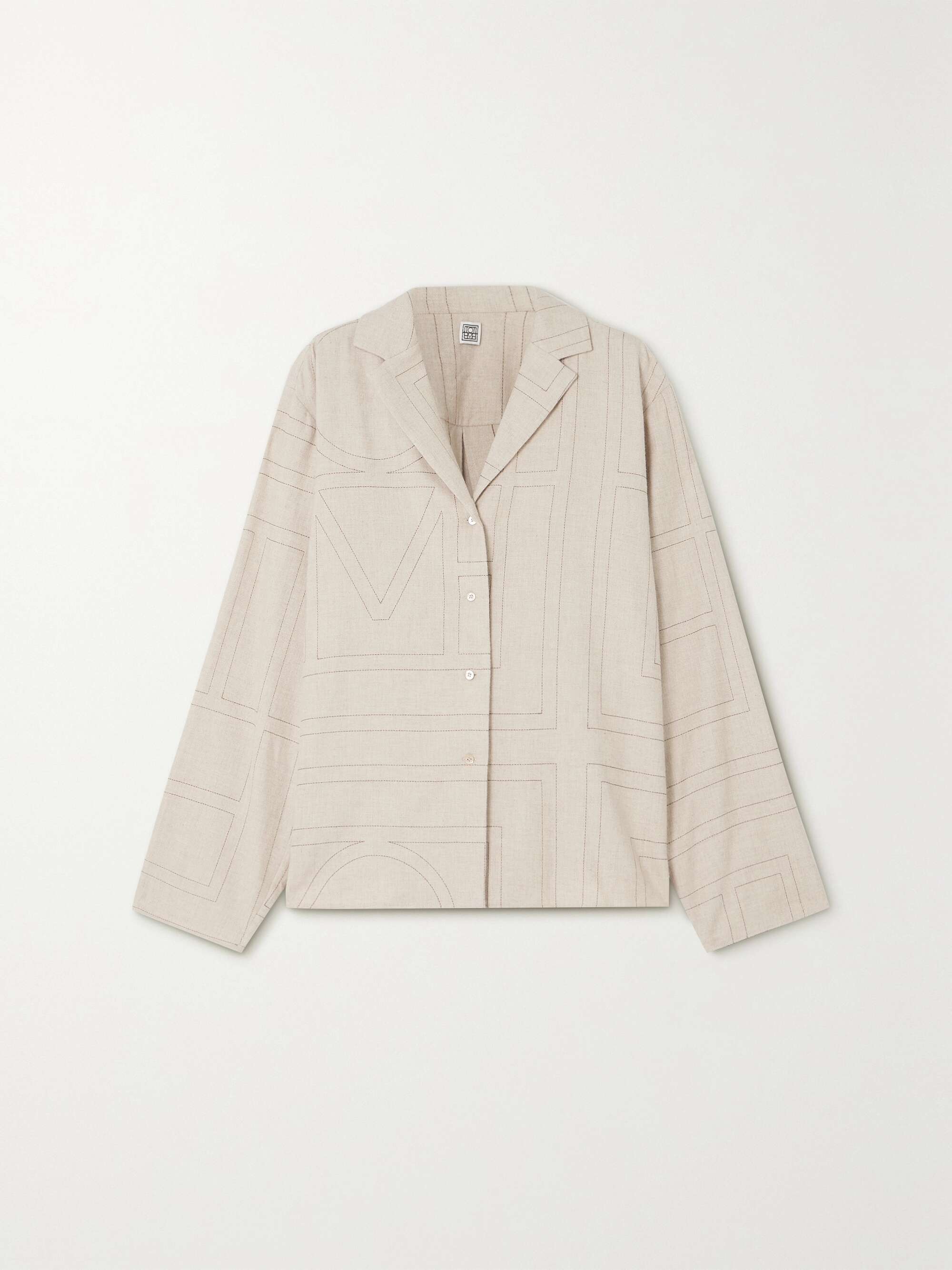 + NET SUSTAIN embroidered LENZING™ Modal-flannel shirt view