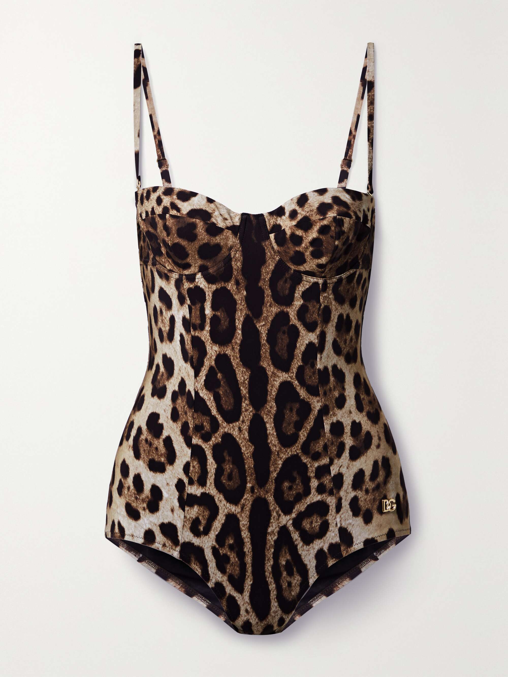 Cutout leopard-print underwired swimsuit view