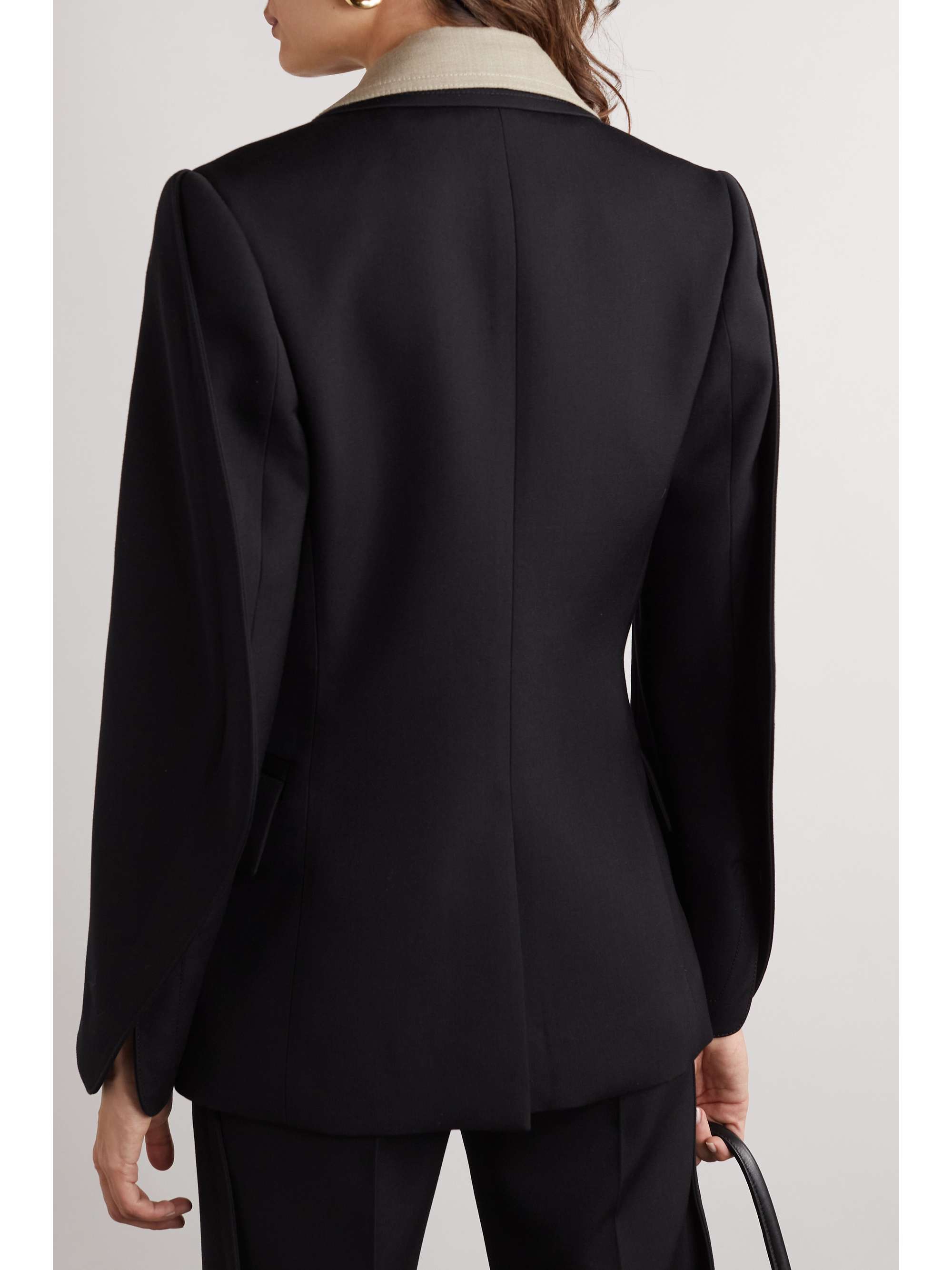 Layered wool blazer view