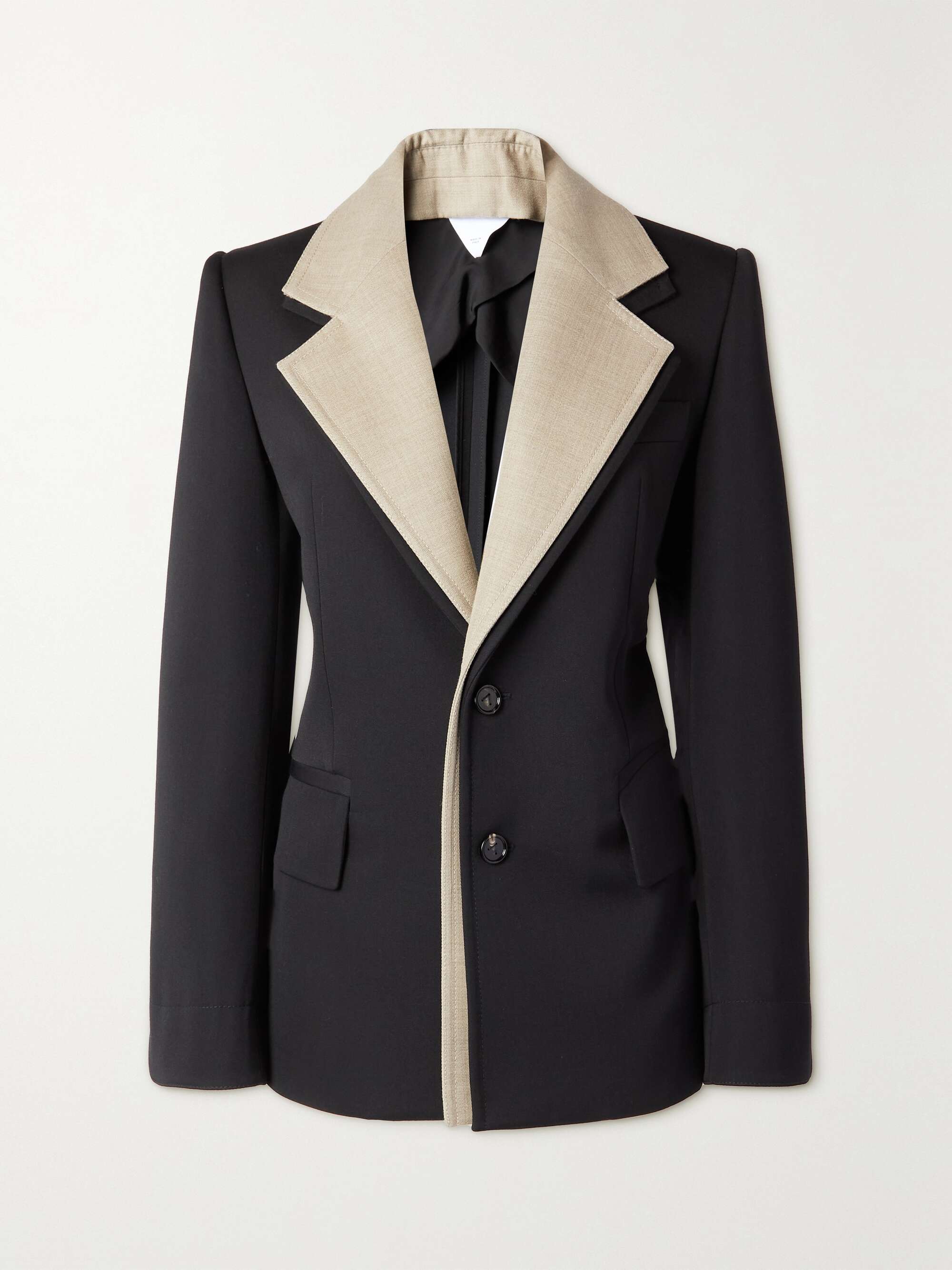 Layered wool blazer view
