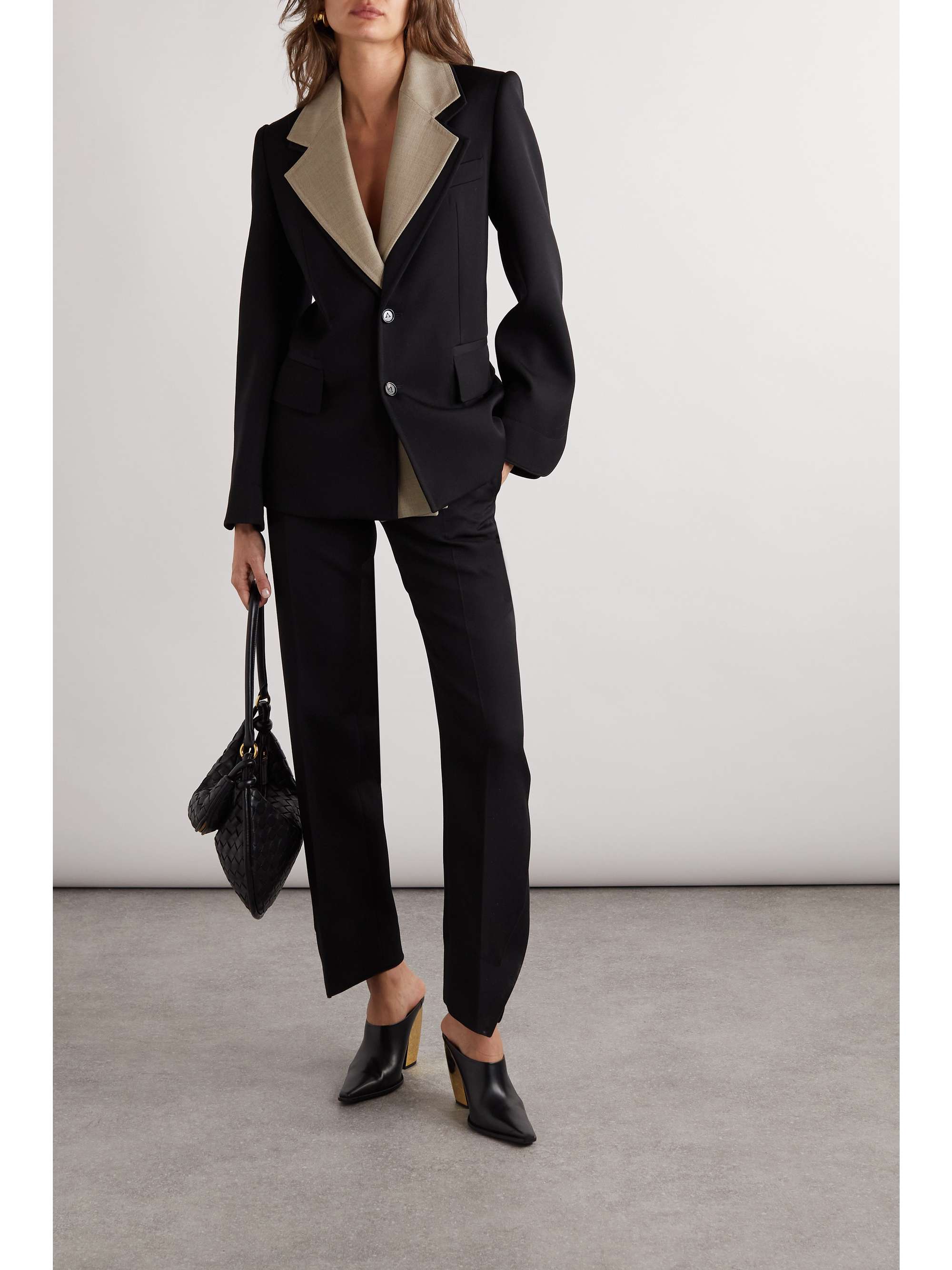 Layered wool blazer view