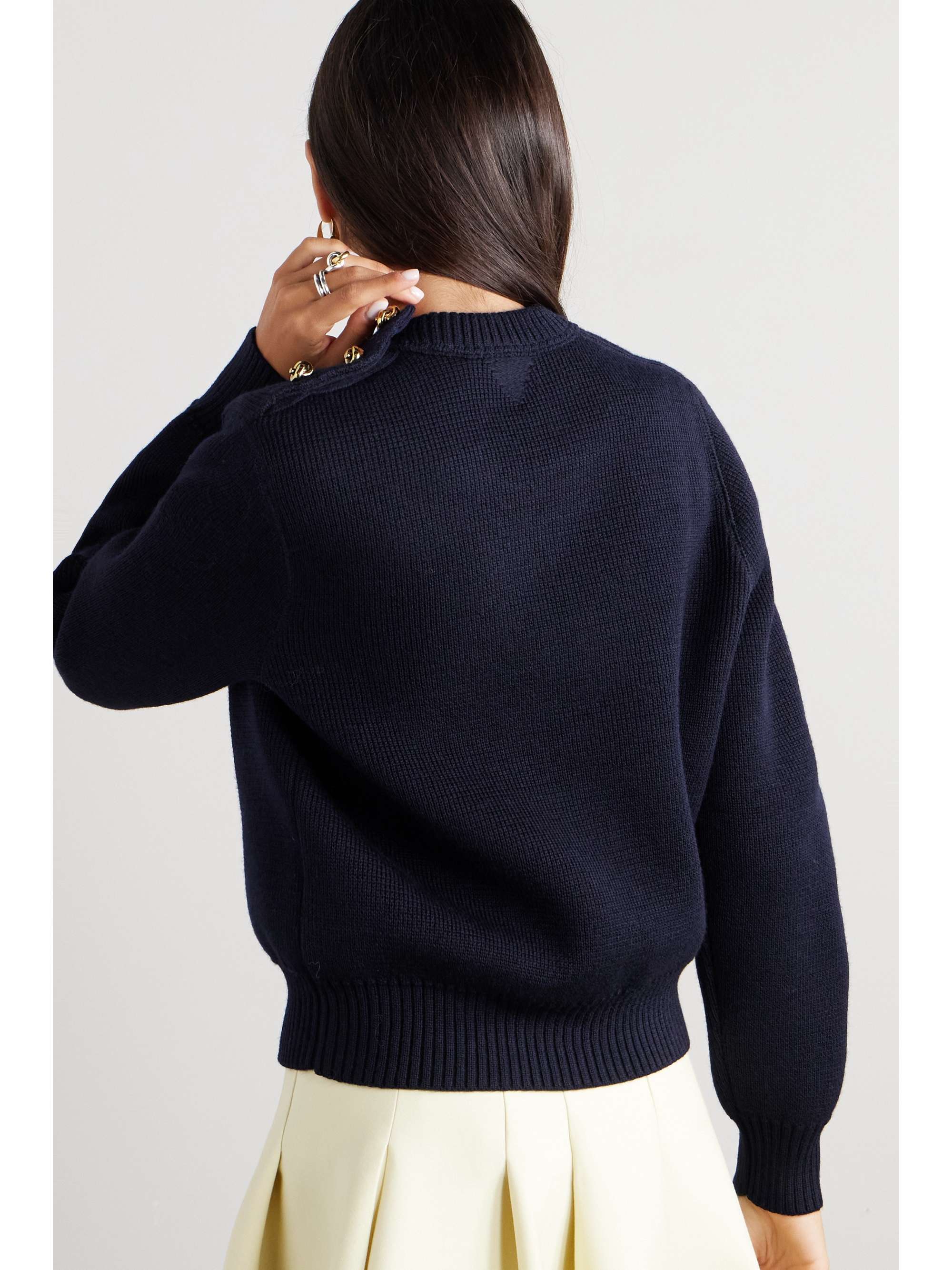 Ribbed-knit wool sweater view