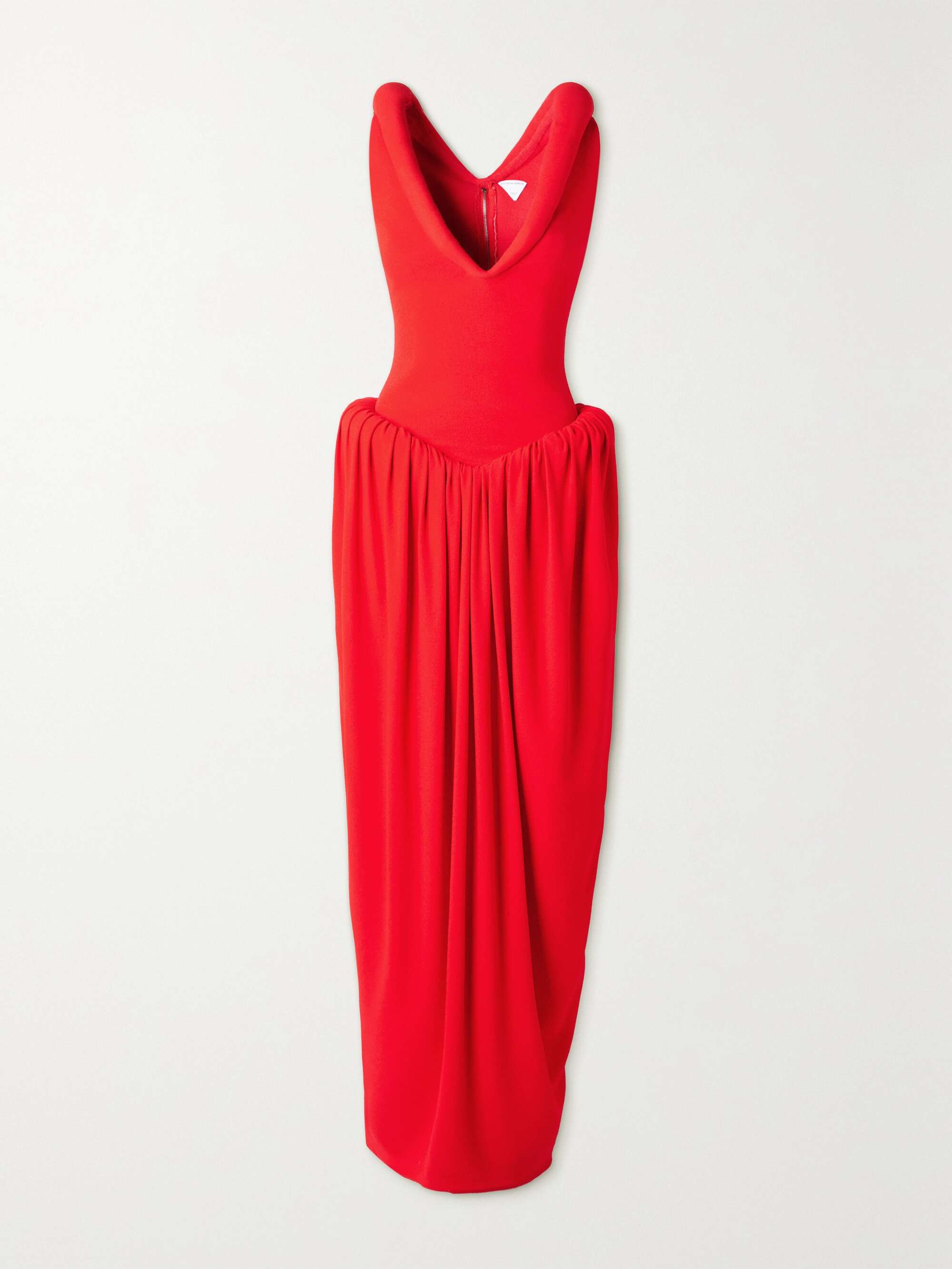 Gathered bouclé maxi dress view
