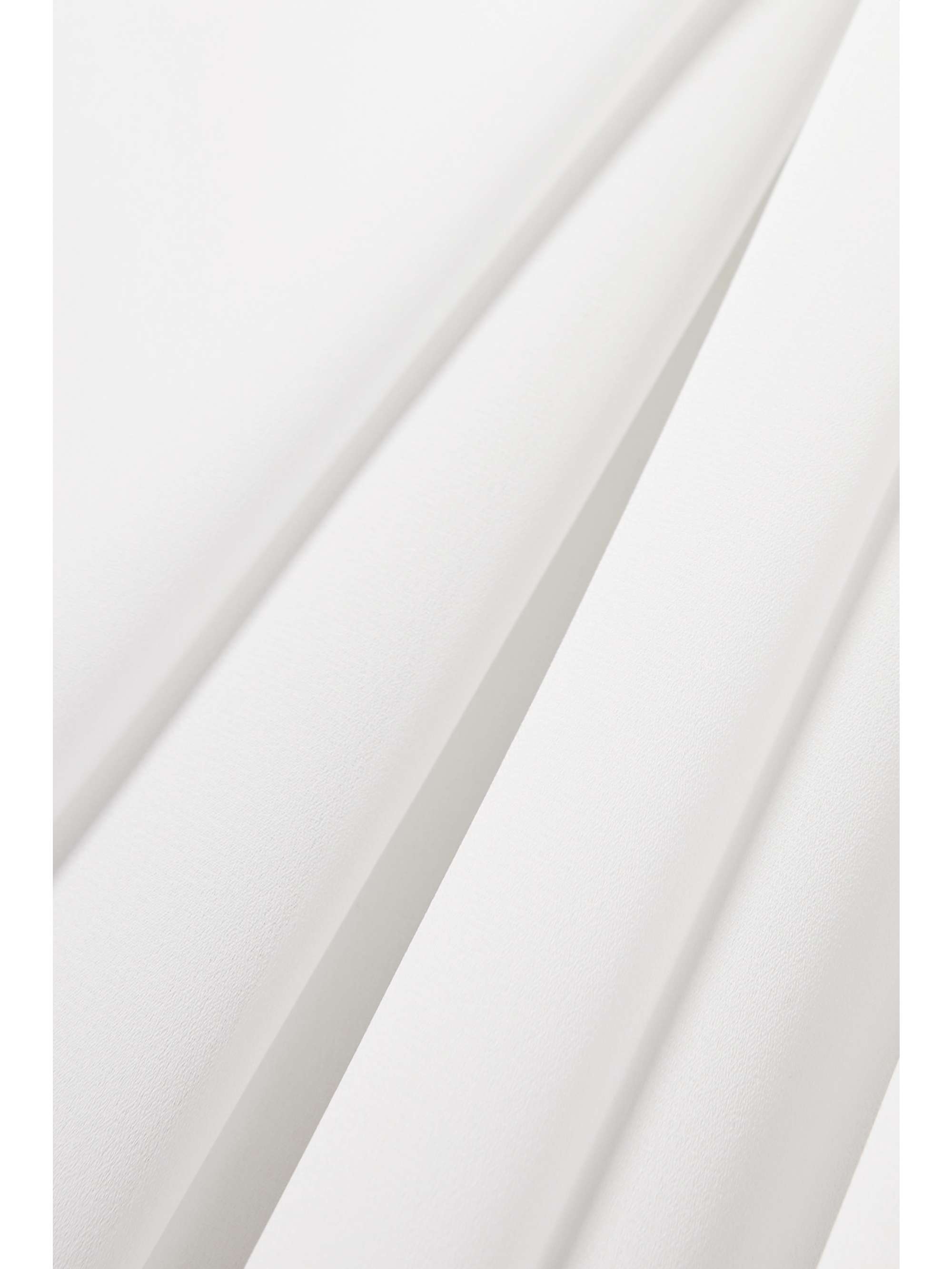 Asymmetric draped cape-effect pleated crepe dress view