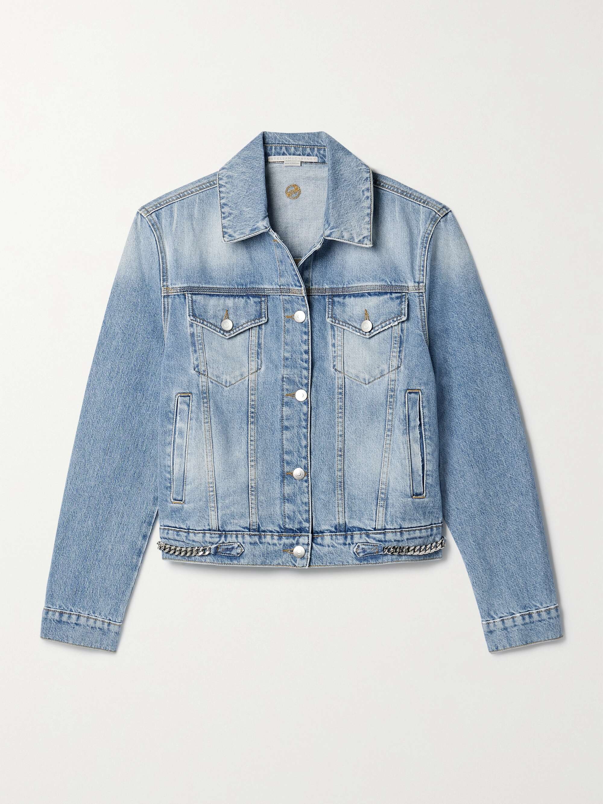 + NET SUSTAIN Iconic chain-embellished denim jacket view