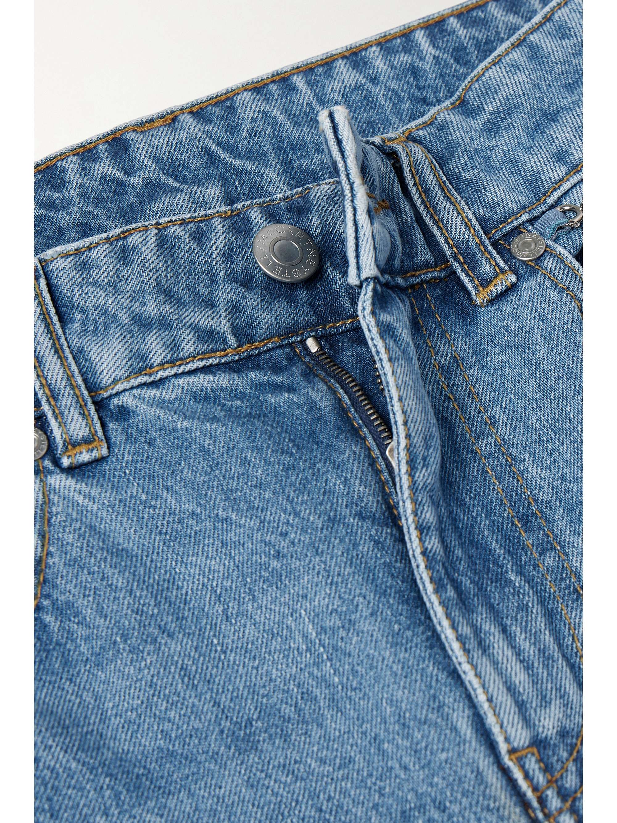 + NET SUSTAIN Iconic chain-embellished high-rise flared jeans view