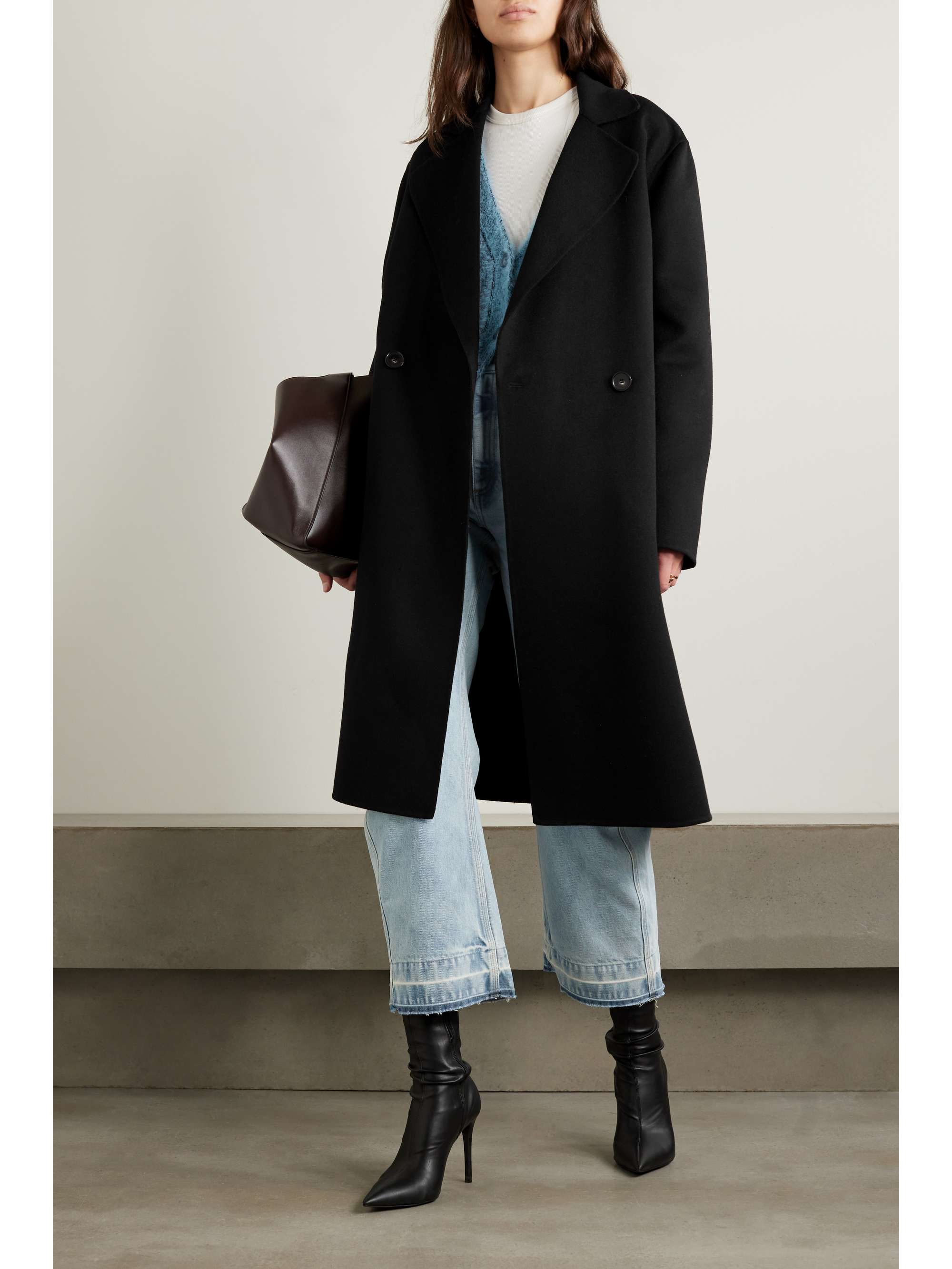 Iconic double-breasted wool coat view