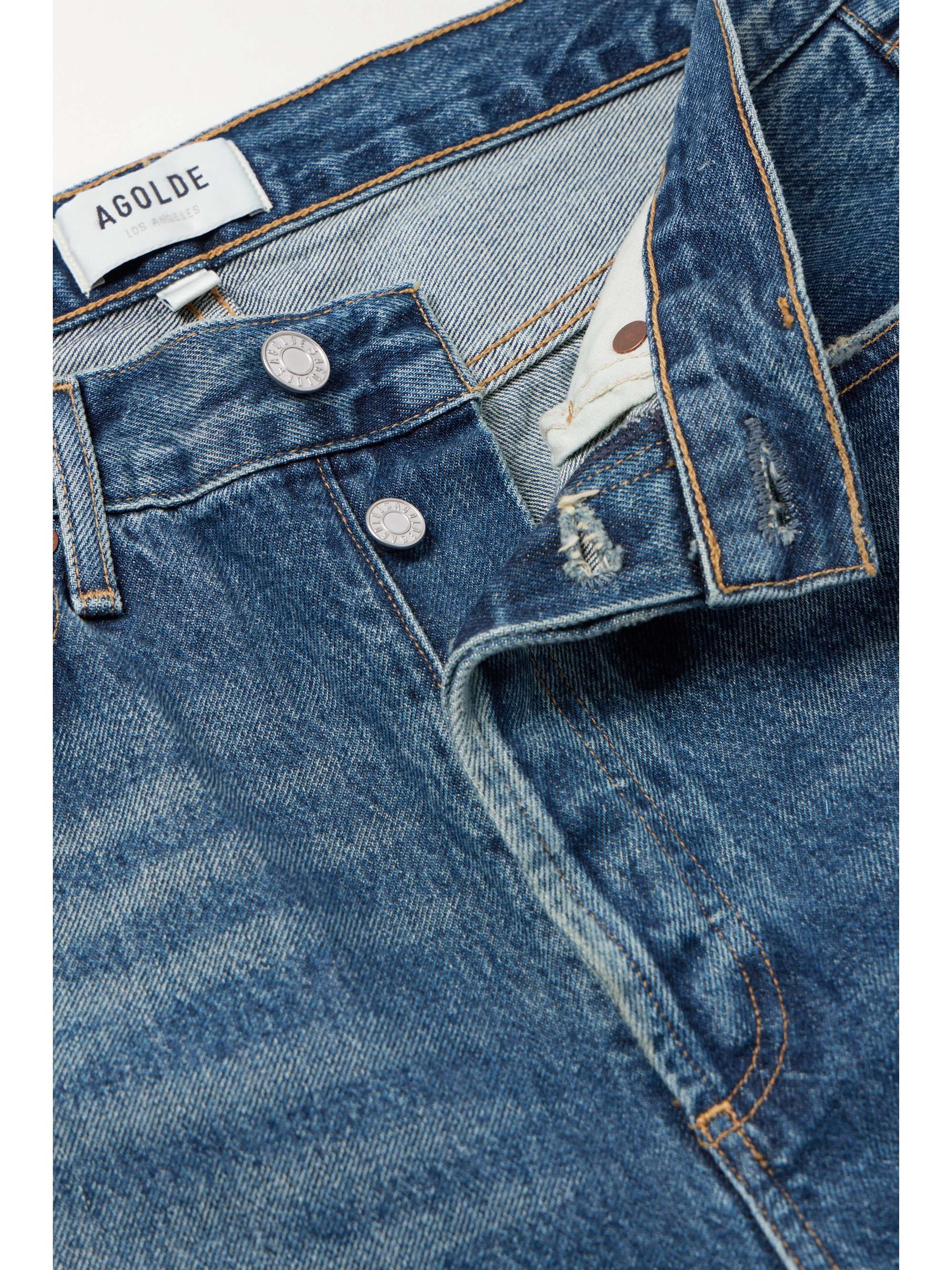 '90s mid-rise straight-leg organic jeans view