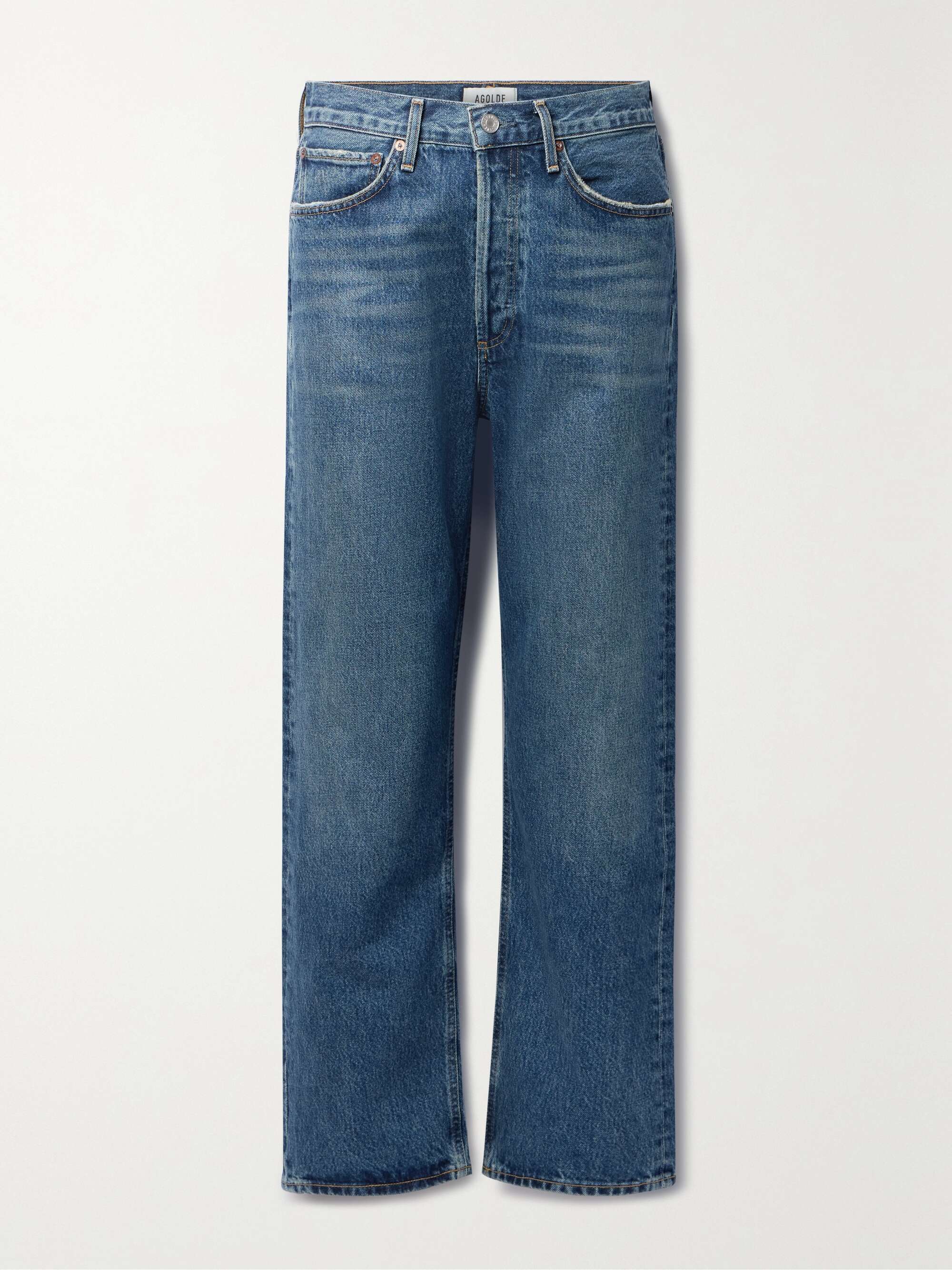 '90s mid-rise straight-leg organic jeans view