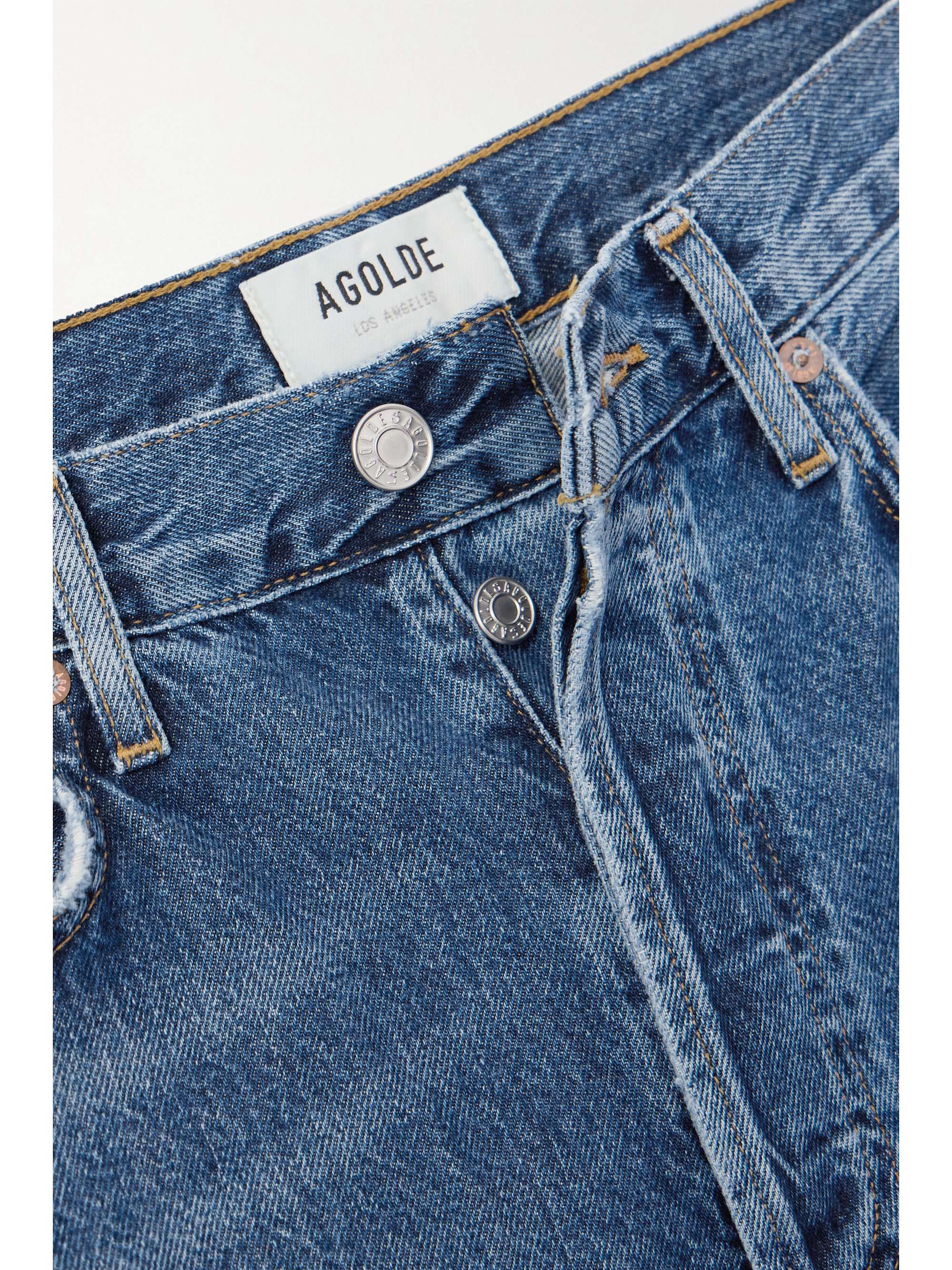 + NET SUSTAIN 90's Pinch Waist Long high-rise straight-leg organic jeans view