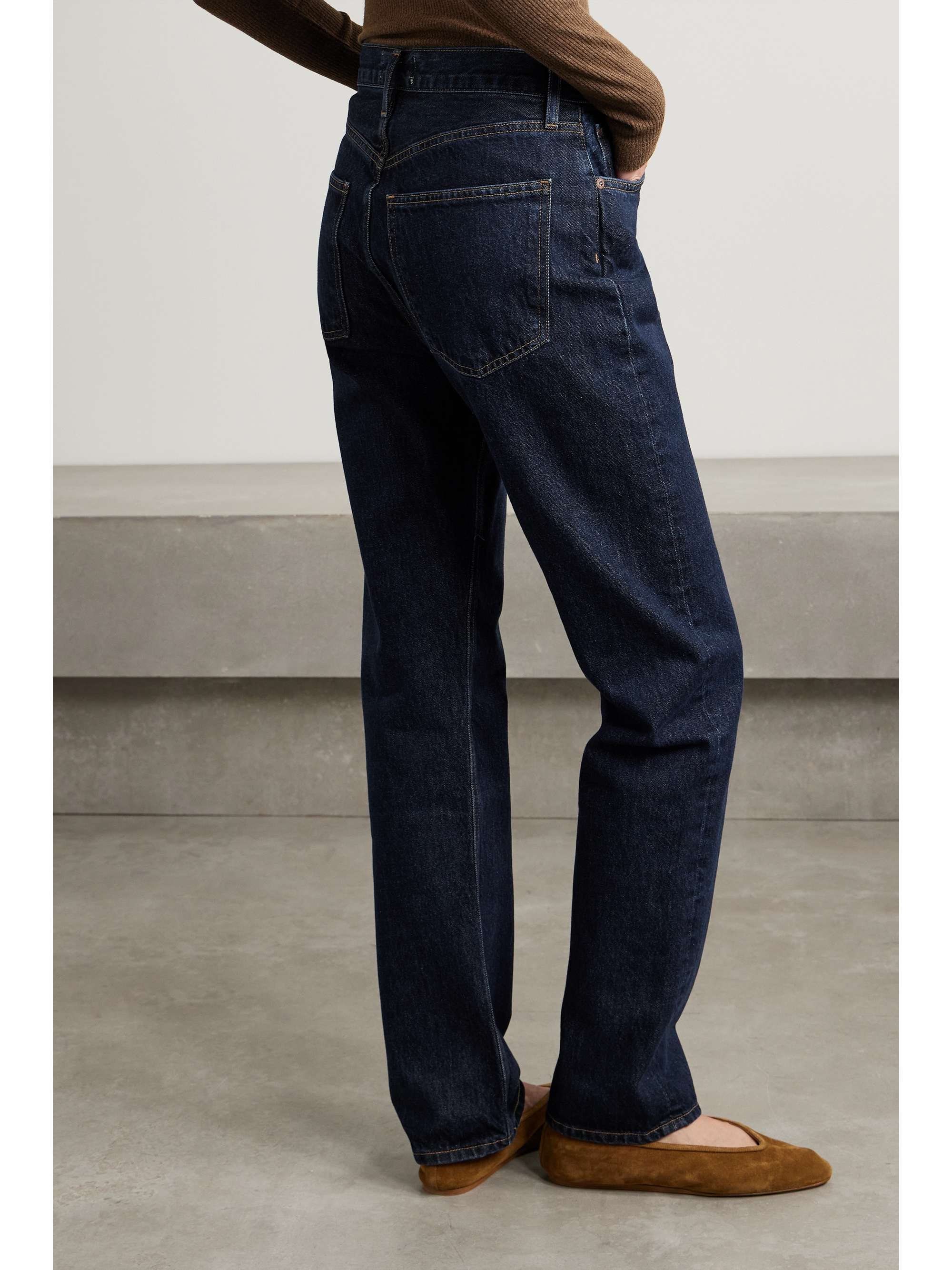 + NET SUSTAIN '90s Pinch Waist Long high-rise straight-leg organic jeans view