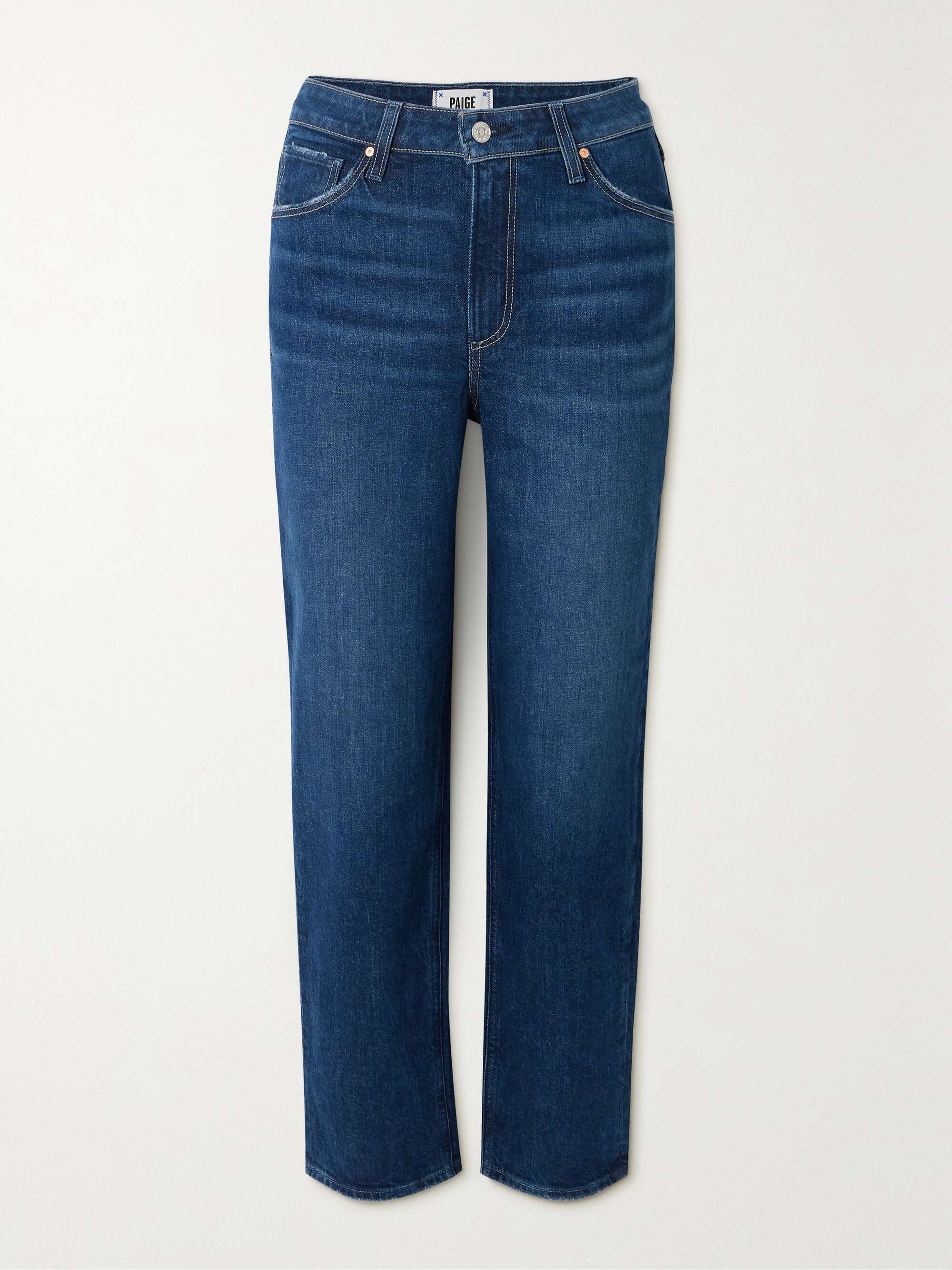+ NET SUSTAIN Sarah cropped stretch high-rise straight-leg organic jeans view