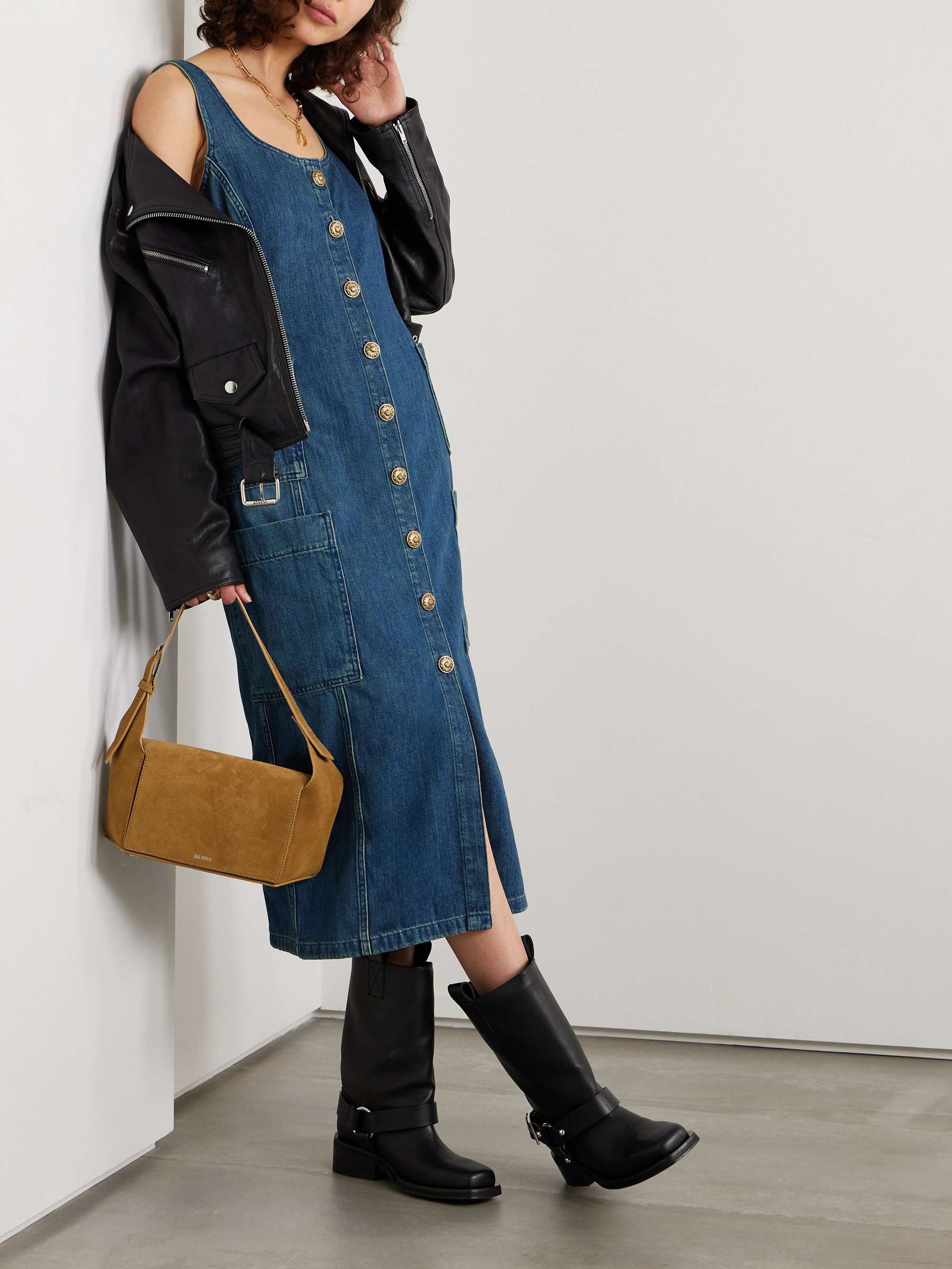 Journey denim midi dress view