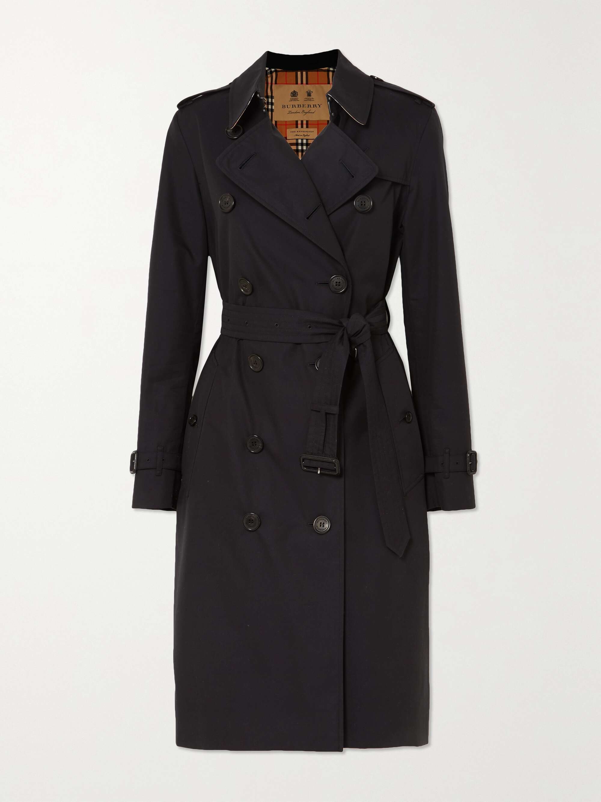 Kensington Long organic cotton-gabardine trench coat view