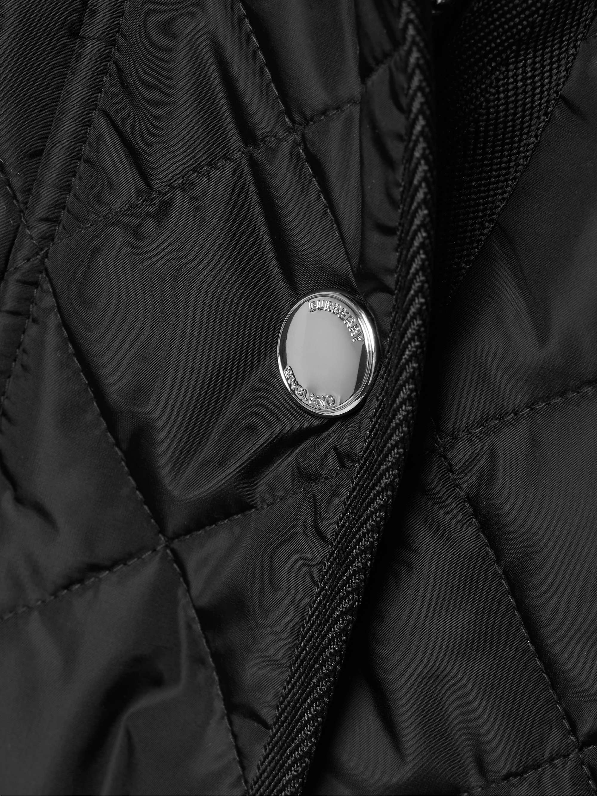 Grosgrain-trimmed quilted shell jacket view