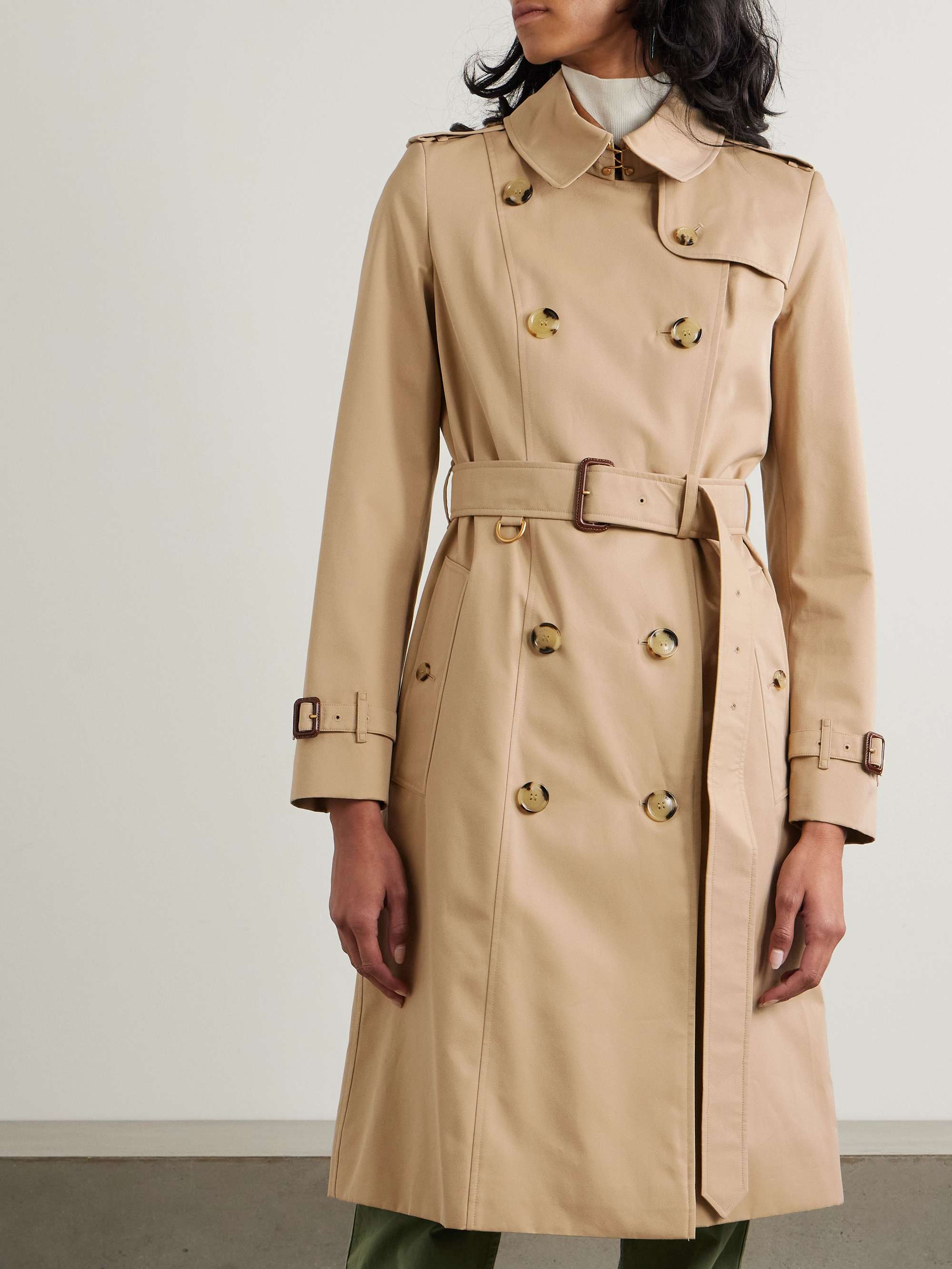 Chelsea Long organic cotton-gabardine trench coat view