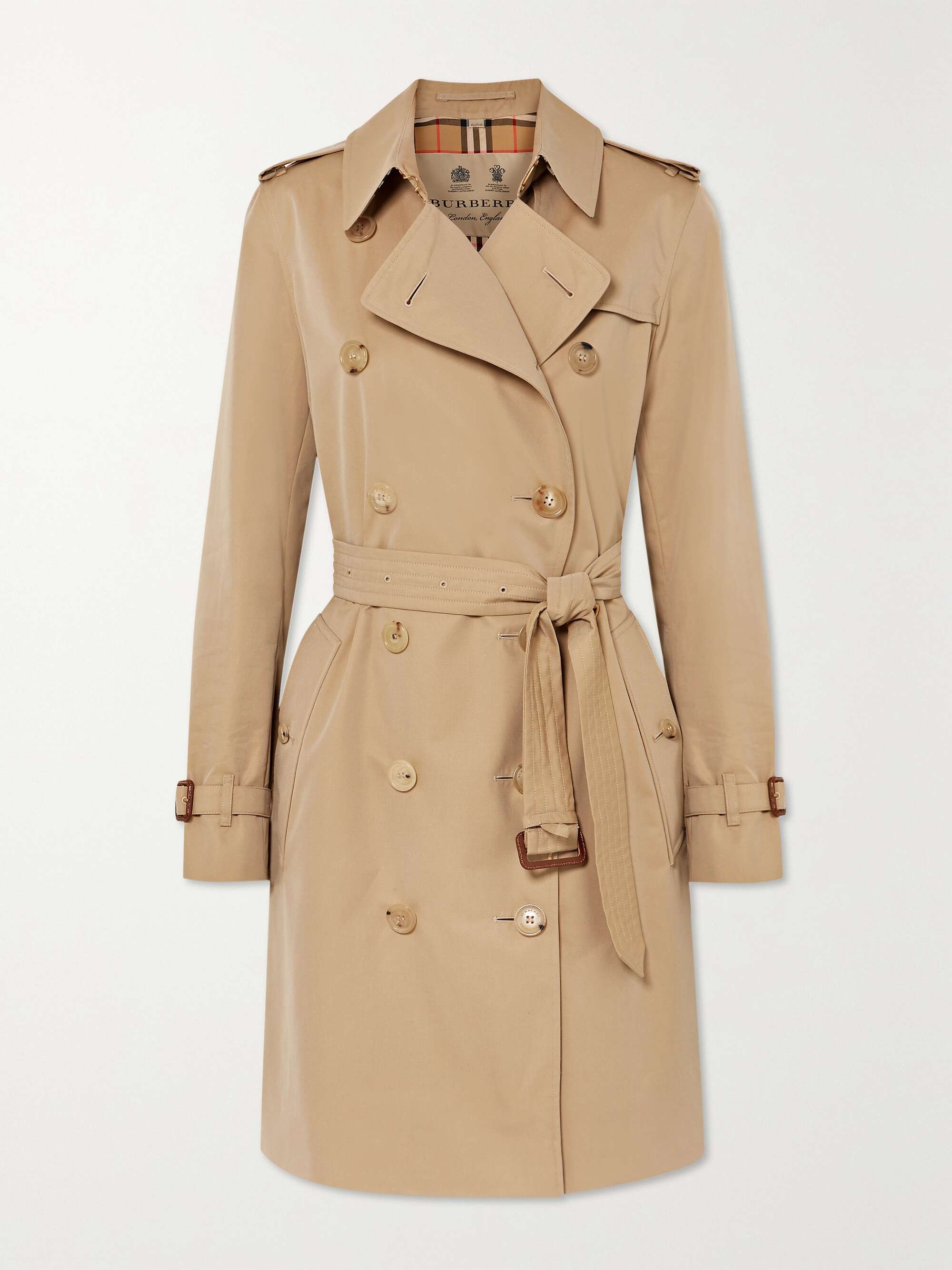 Kensington organic cotton-gabardine trench coat view
