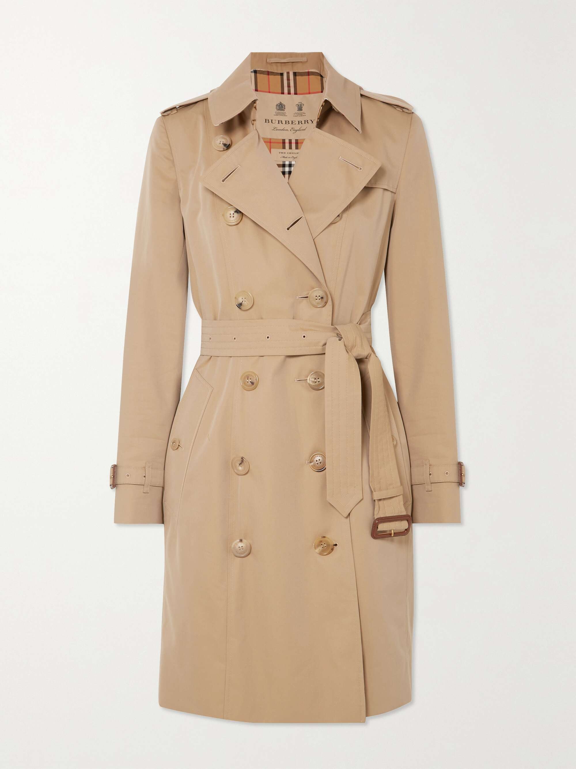 Chelsea organic cotton-gabardine trench coat view