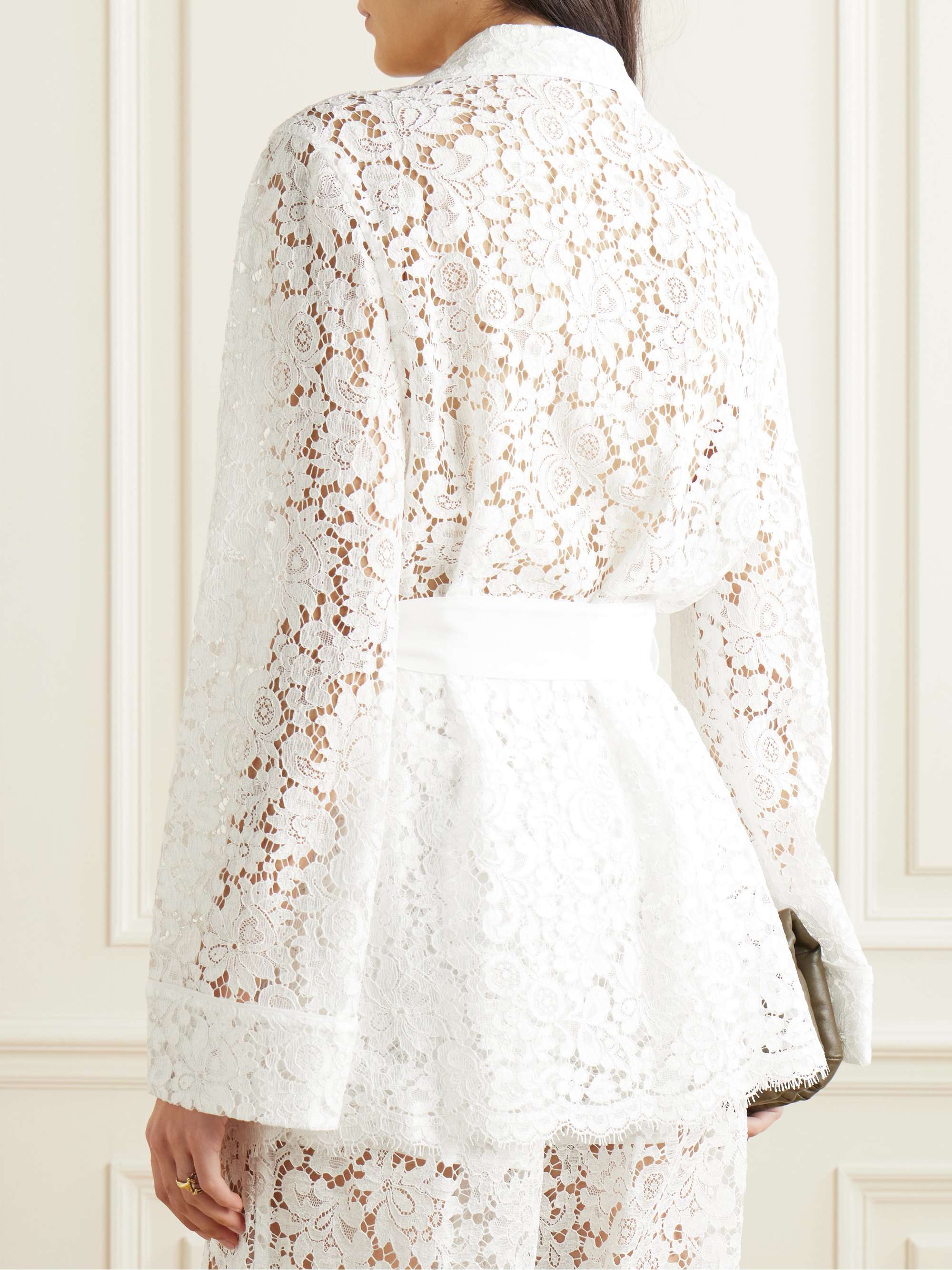 Belted corded lace jacket view