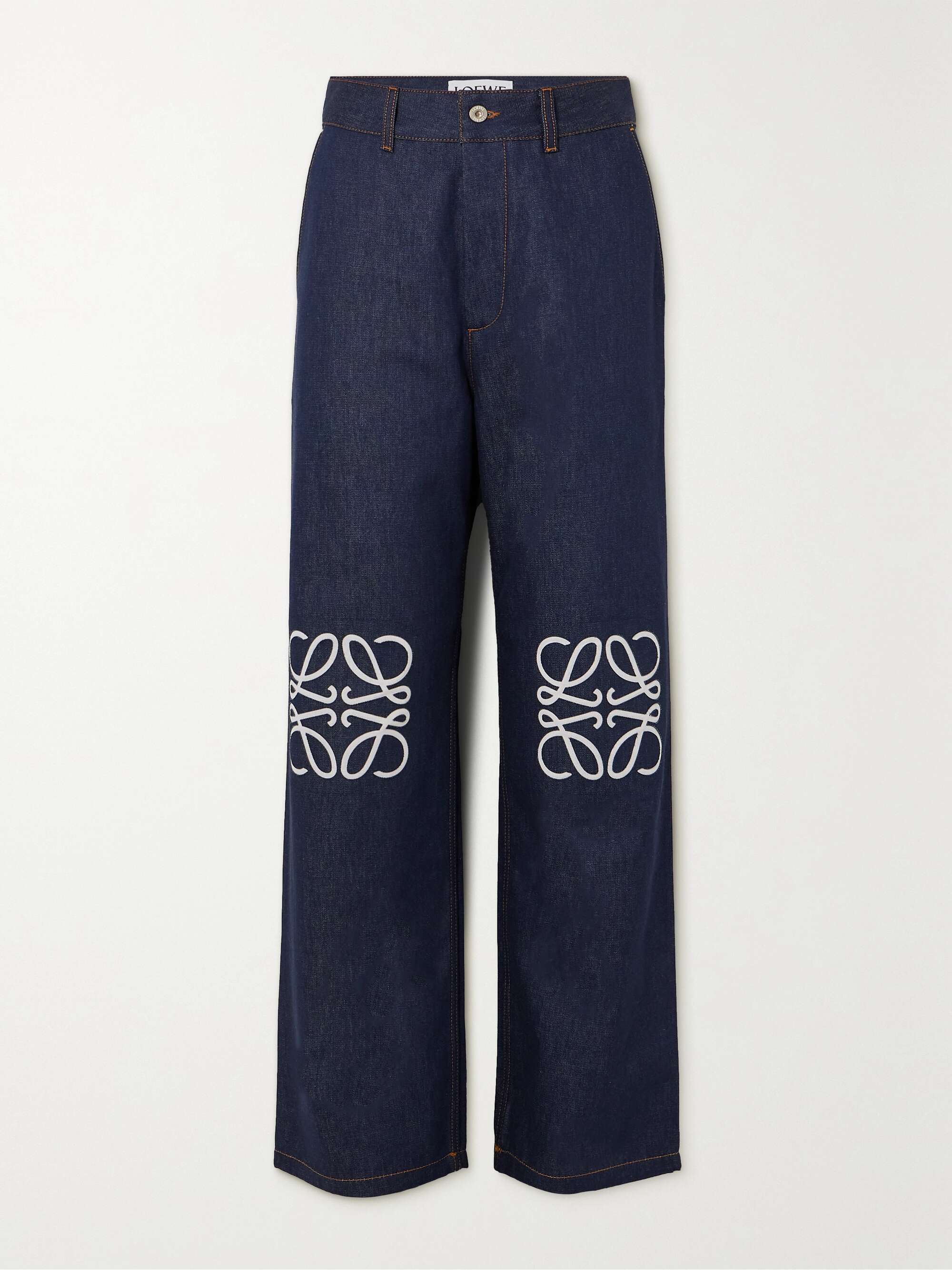 Anagram cutout high-rise straight-leg jeans view