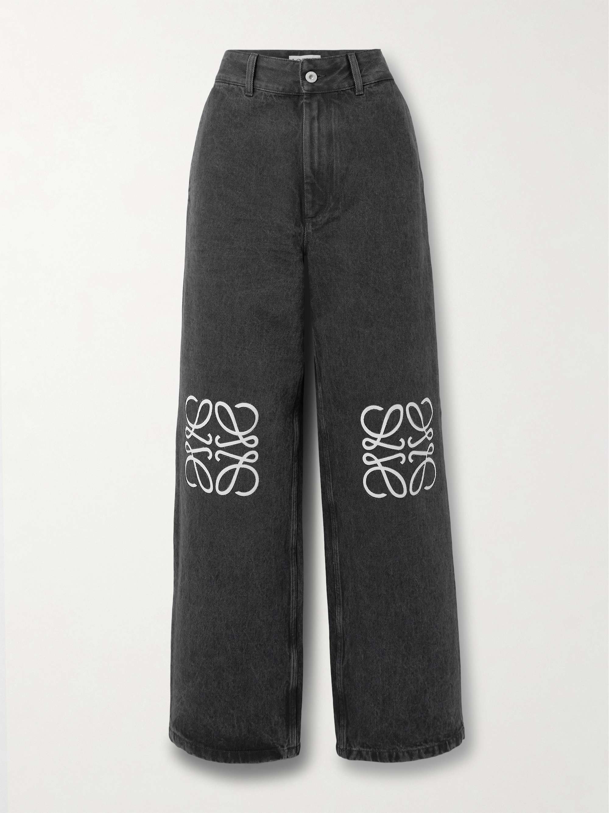 Anagram appliquéd boyfriend jeans view