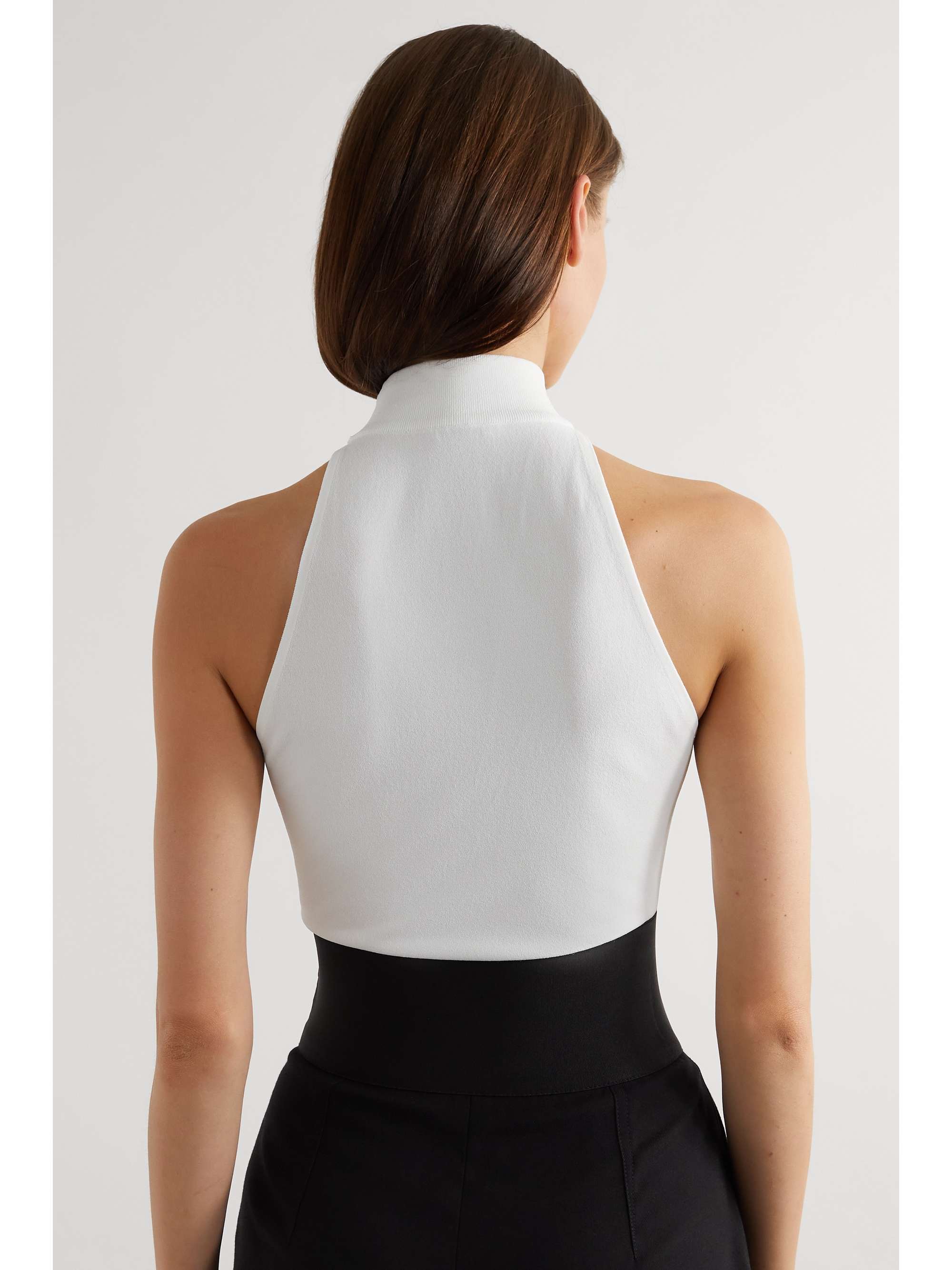 Archetypes stretch-crepe mock-neck bodysuit view