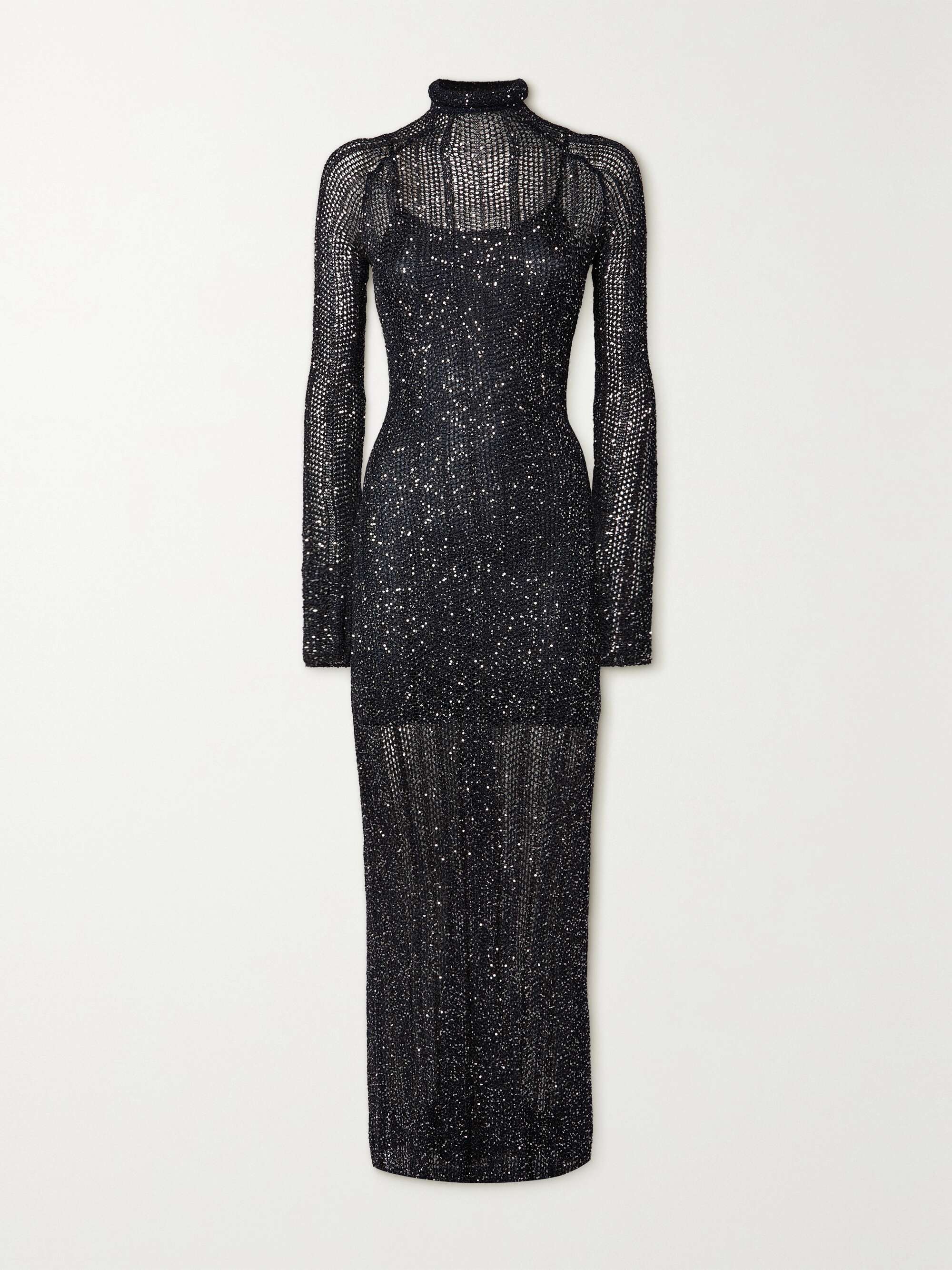 Archetypes sequined knitted maxi dress view