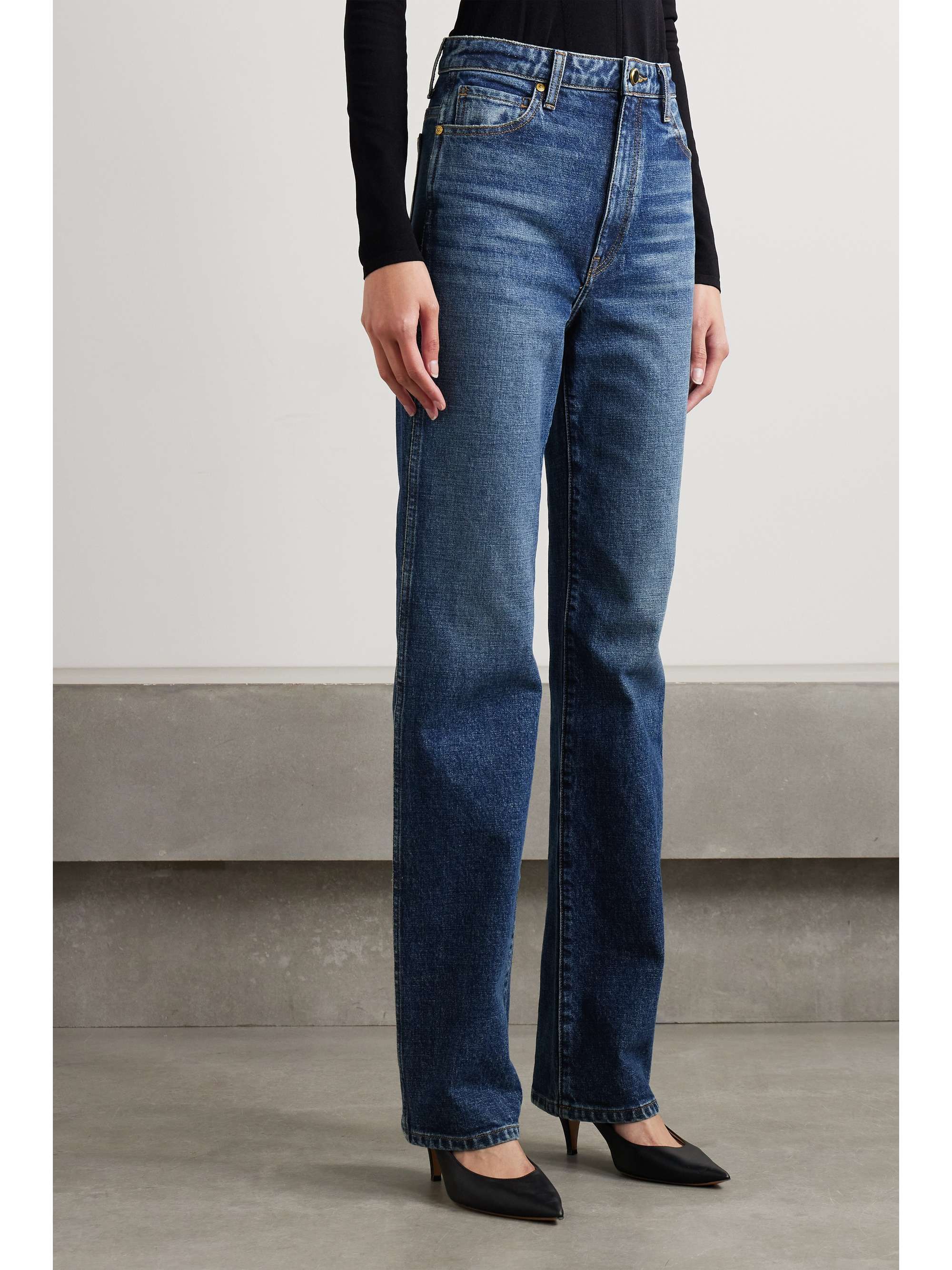 Danielle Stretch high-rise slim-leg jeans view