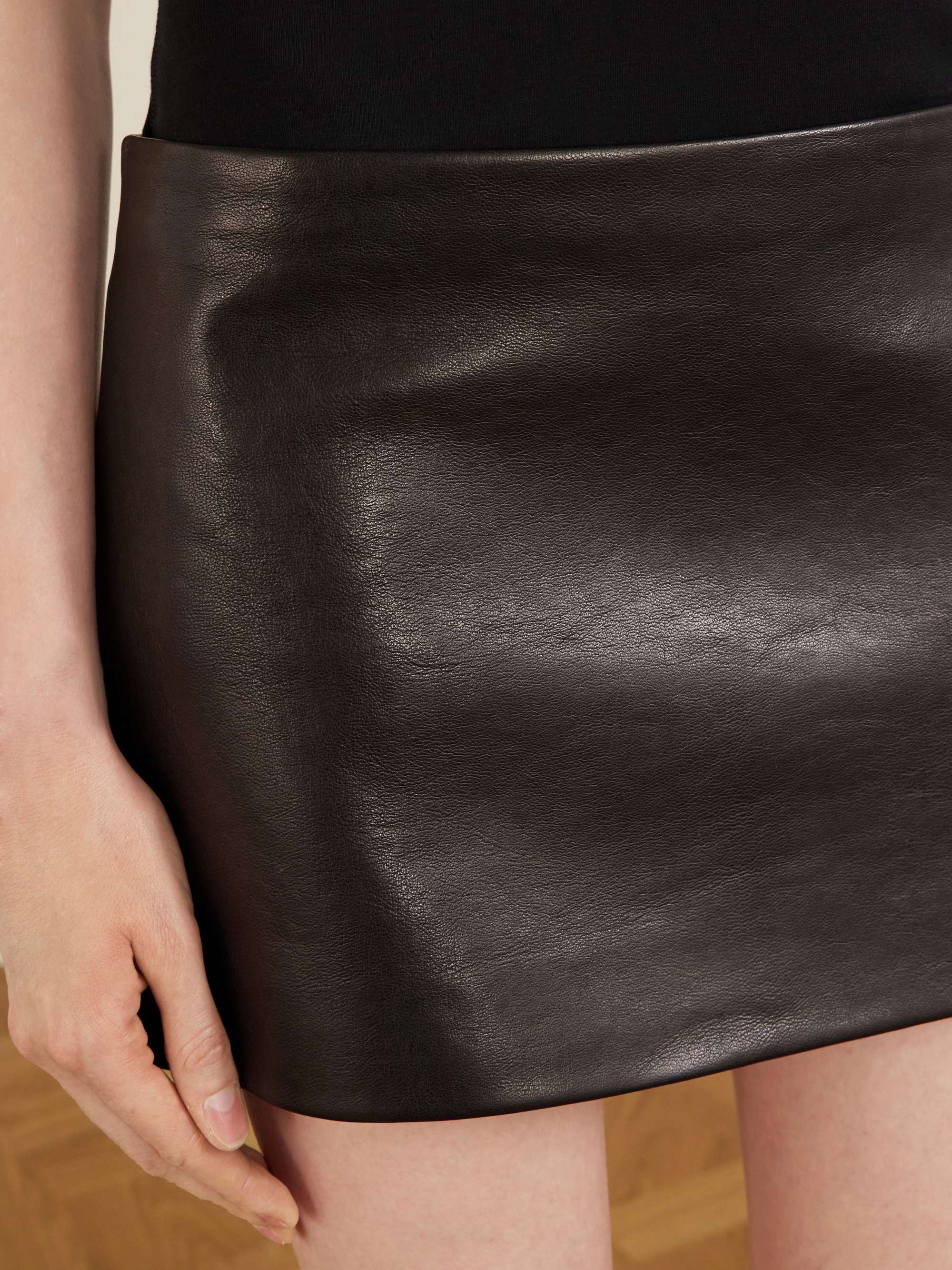 Jett leather mini skirt view