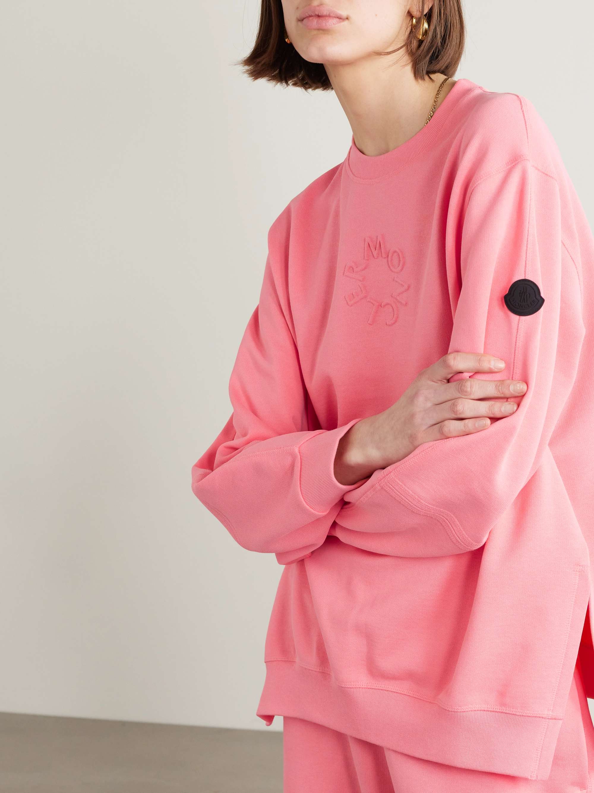 Debossed cotton-jersey sweatshirt view
