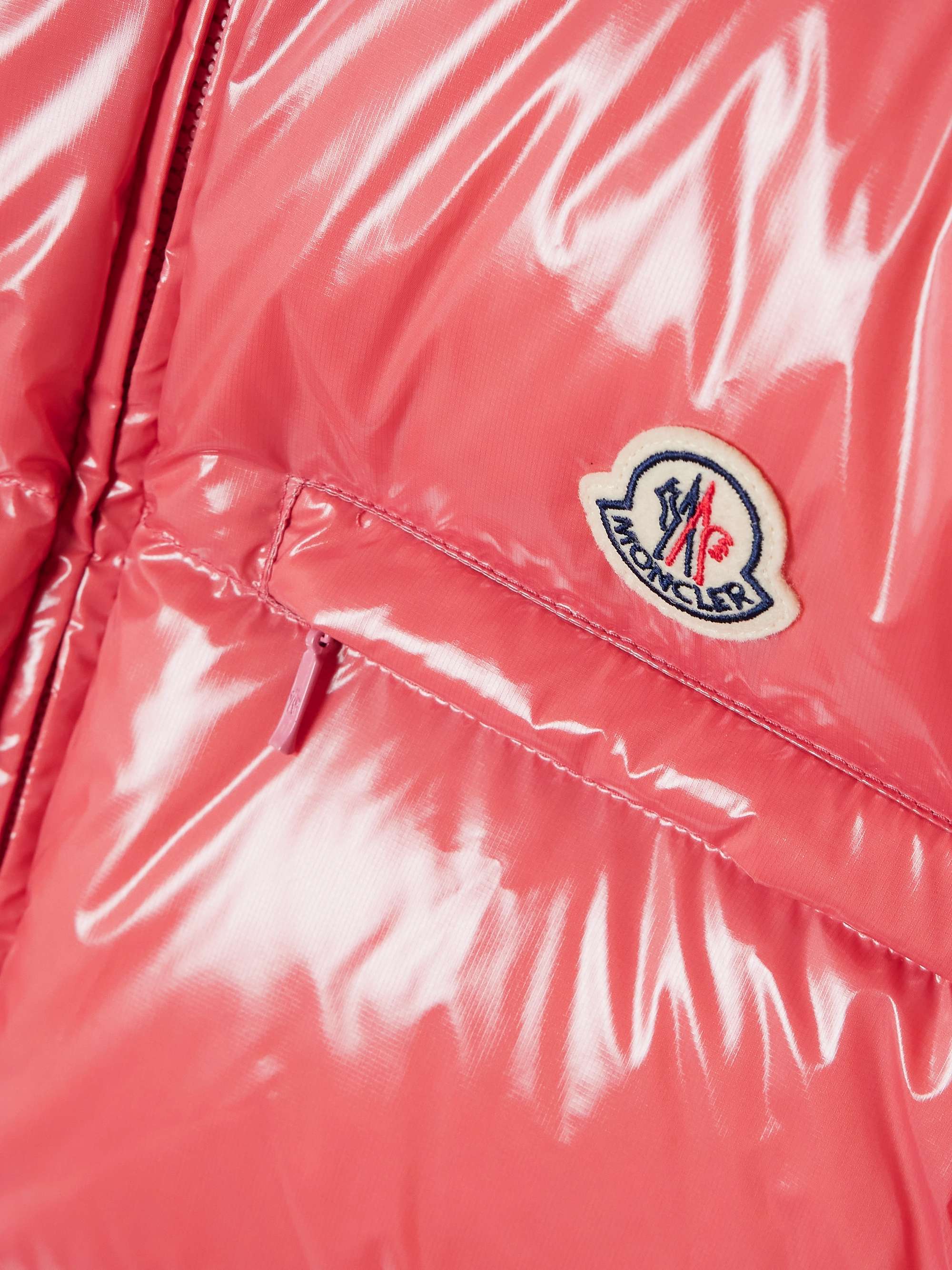 Almo convertible appliquéd quilted glossed-shell down jacket view