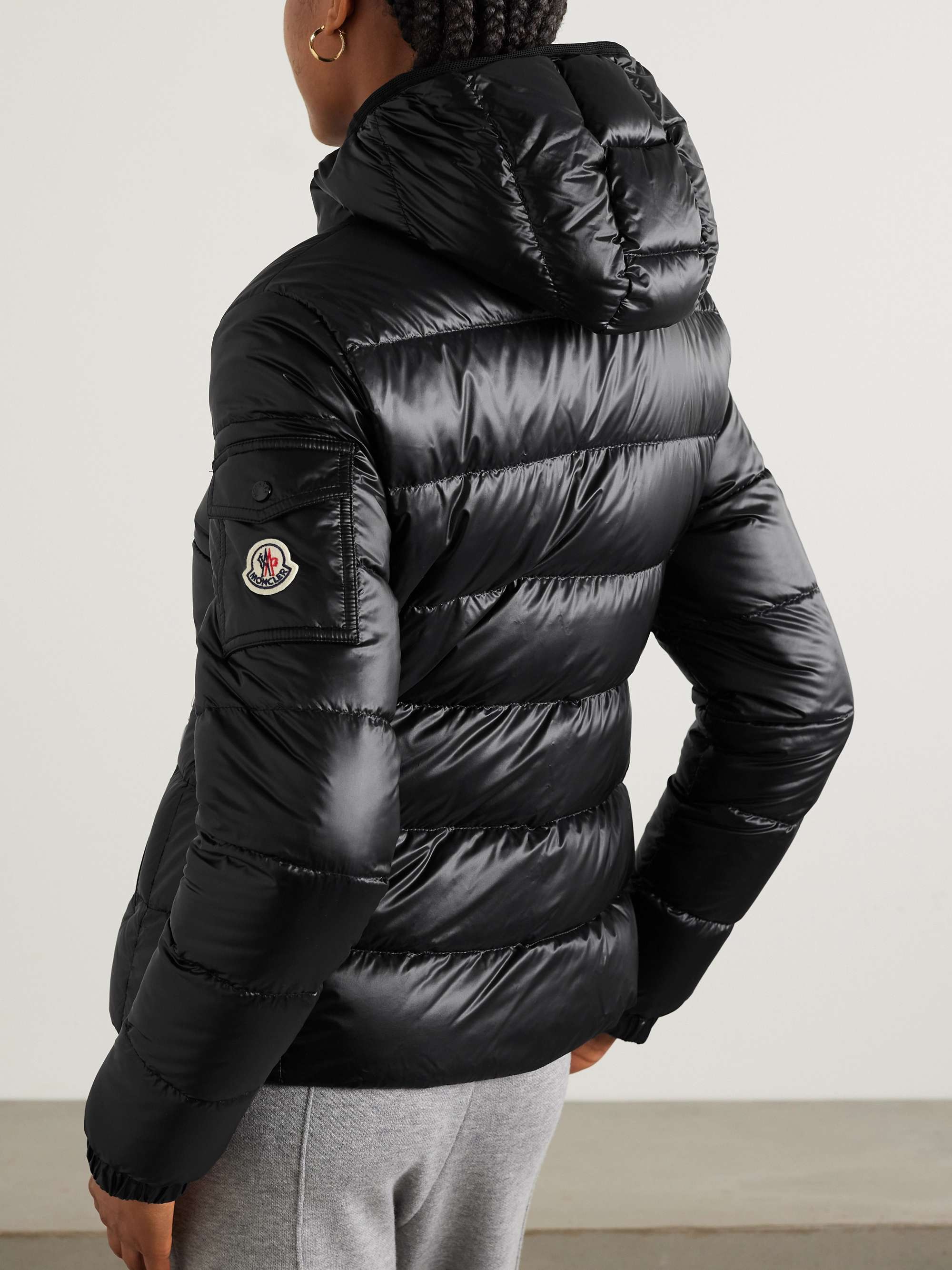 Gles hooded quilted shell down jacket view