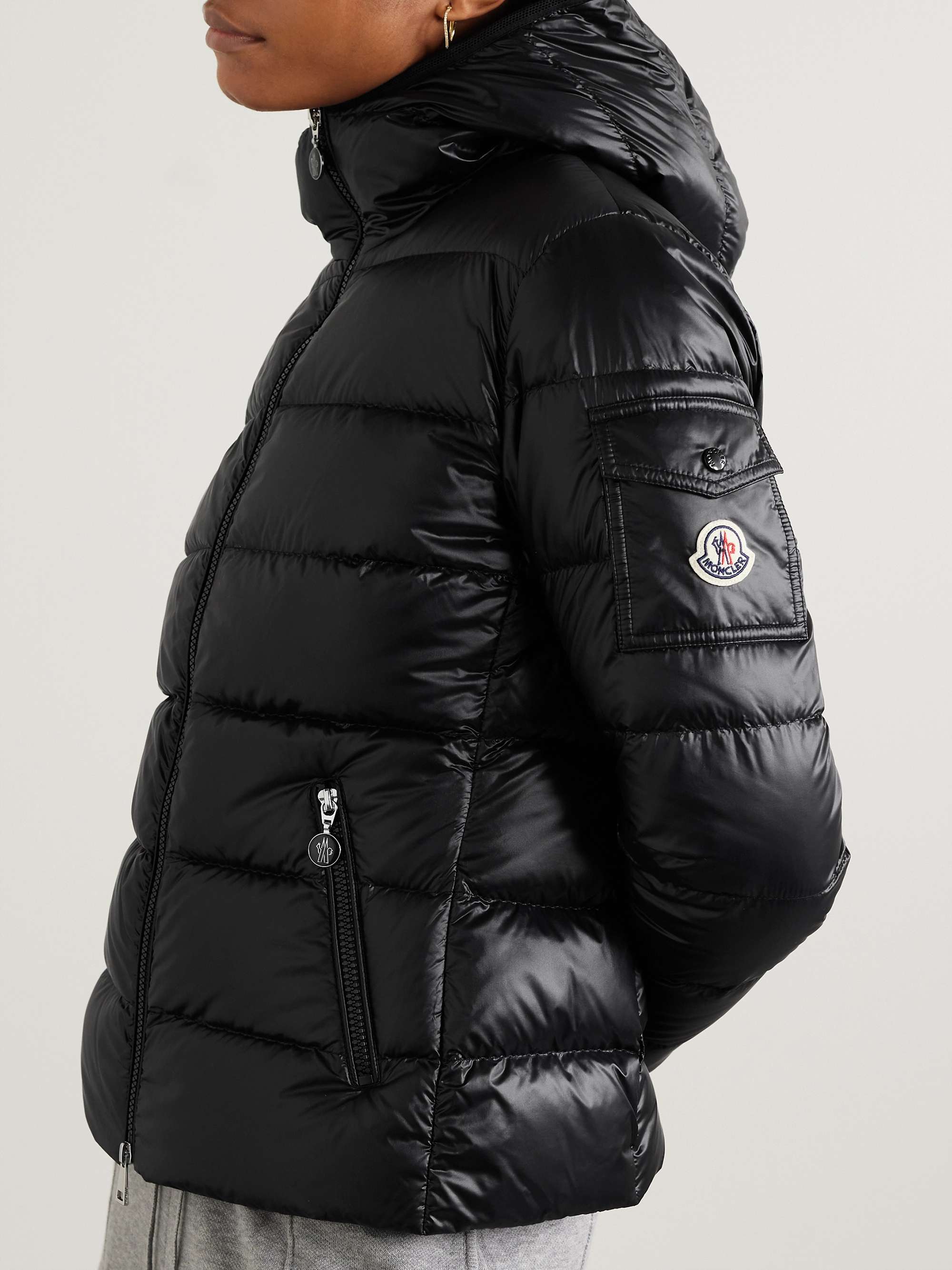 Gles hooded quilted shell down jacket view