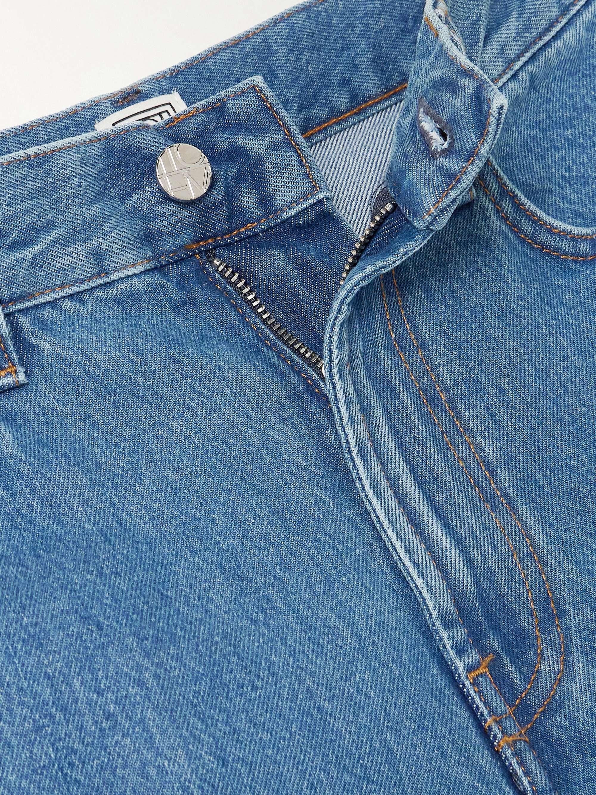 High-rise wide-leg organic jeans view