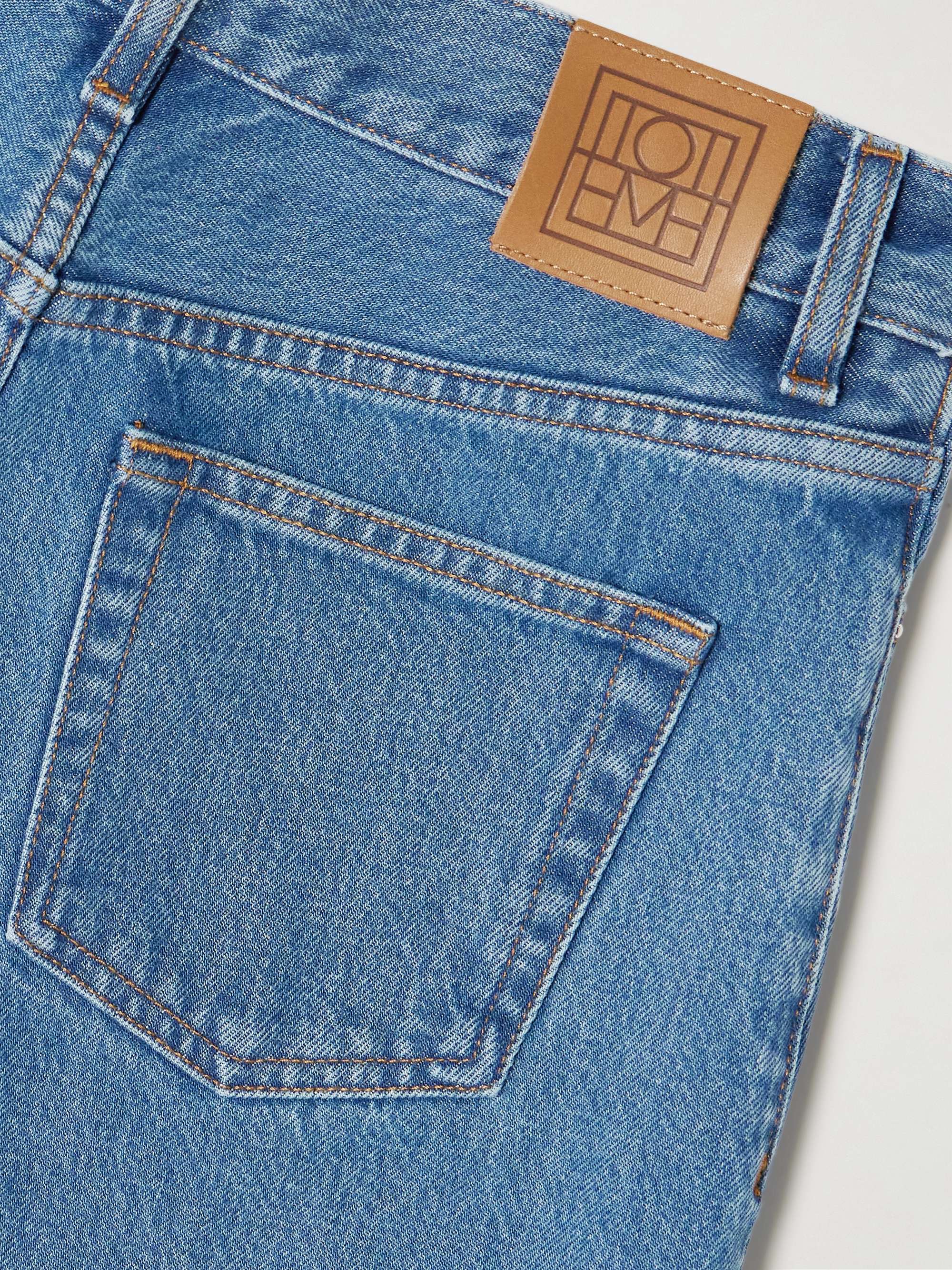 High-rise wide-leg organic jeans view