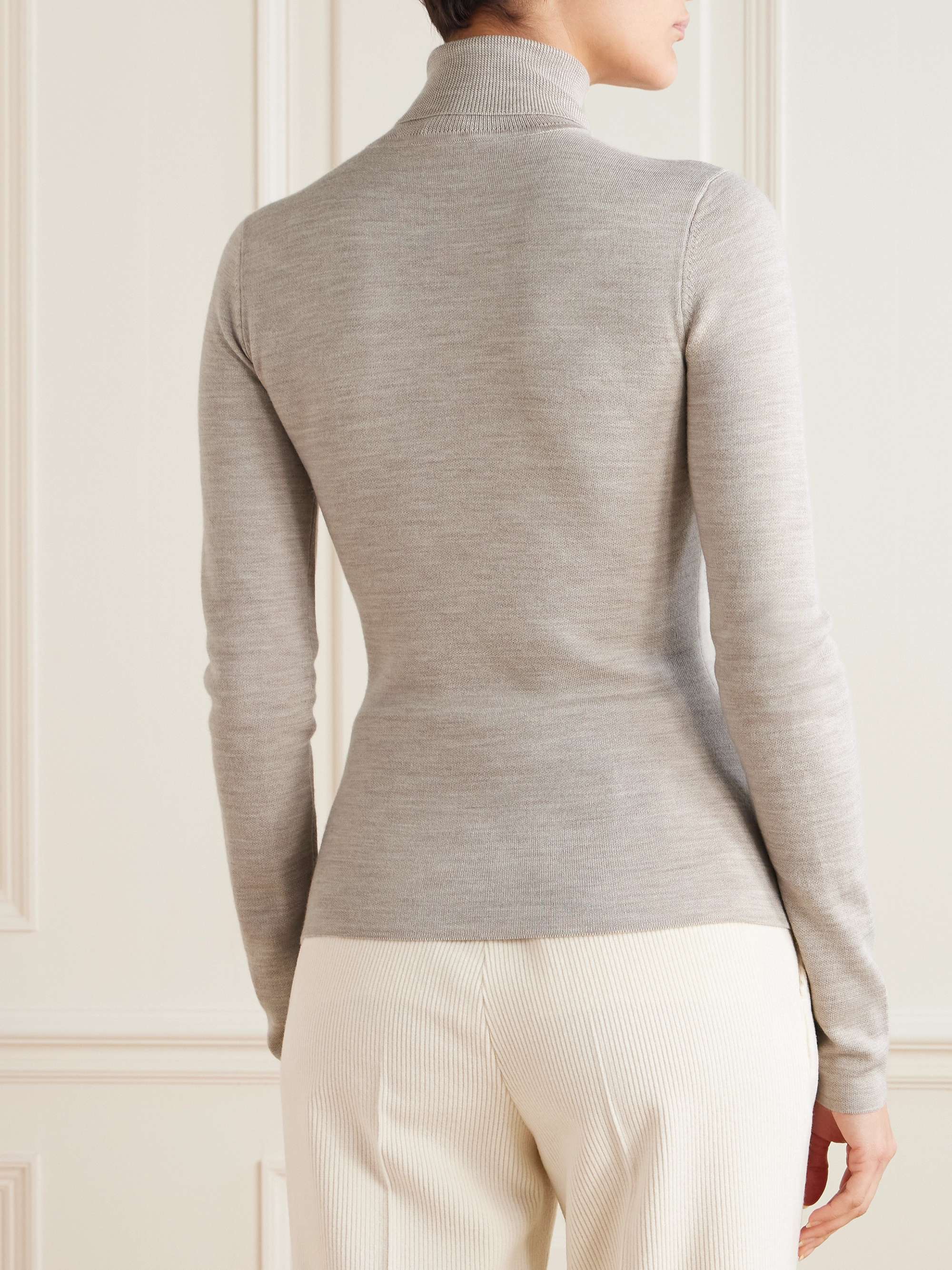 May wool, cashmere and silk-blend turtleneck sweater view