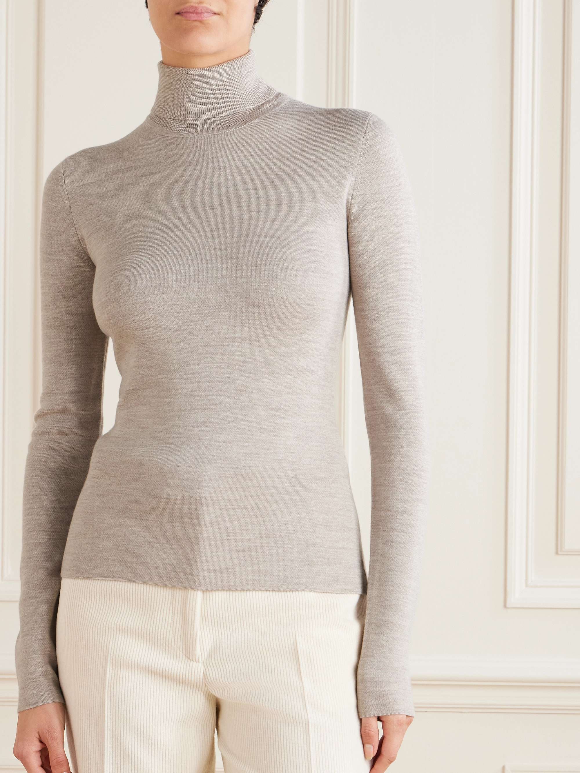 May wool, cashmere and silk-blend turtleneck sweater view
