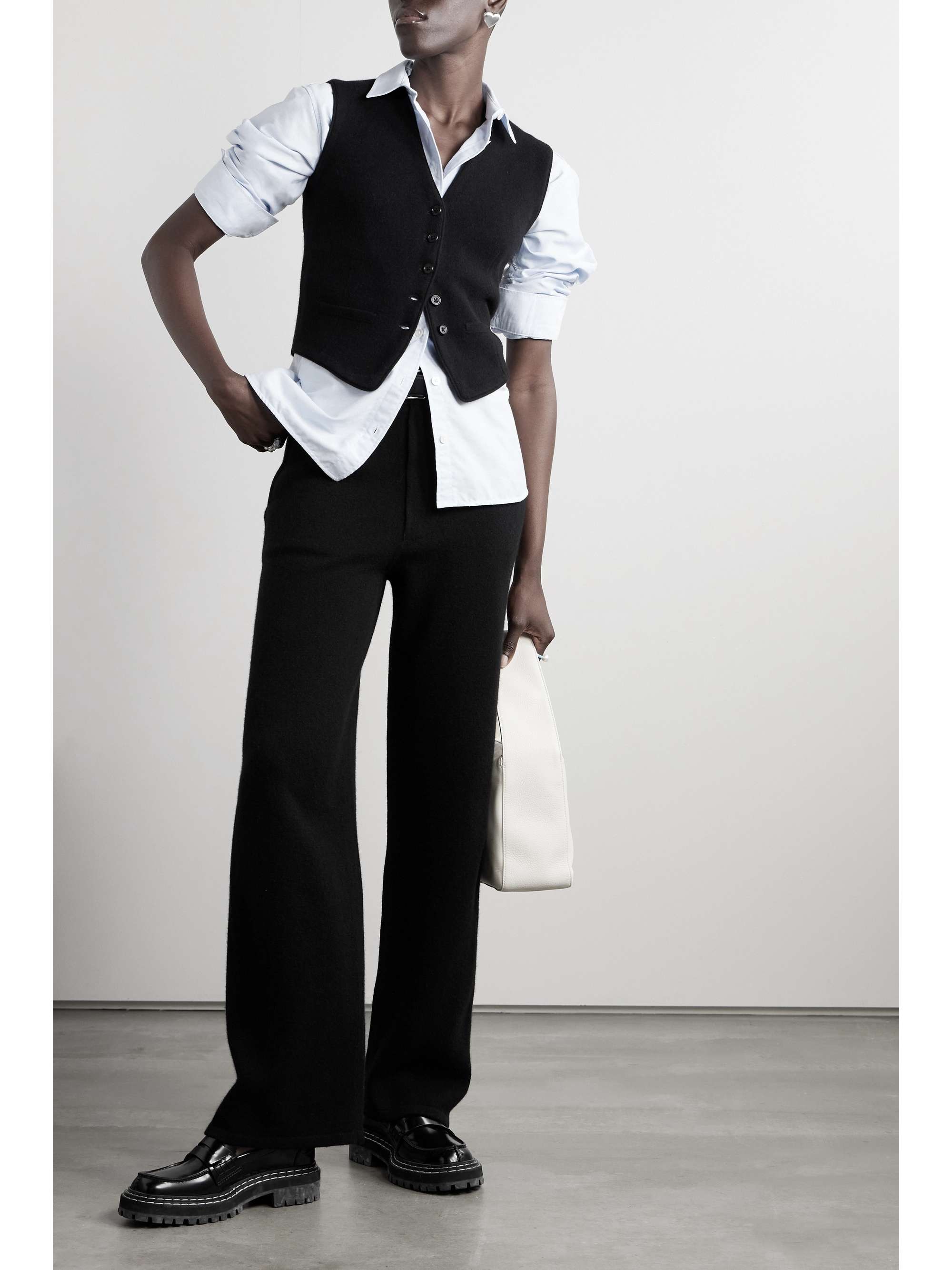 Cashmere straight-leg pants view