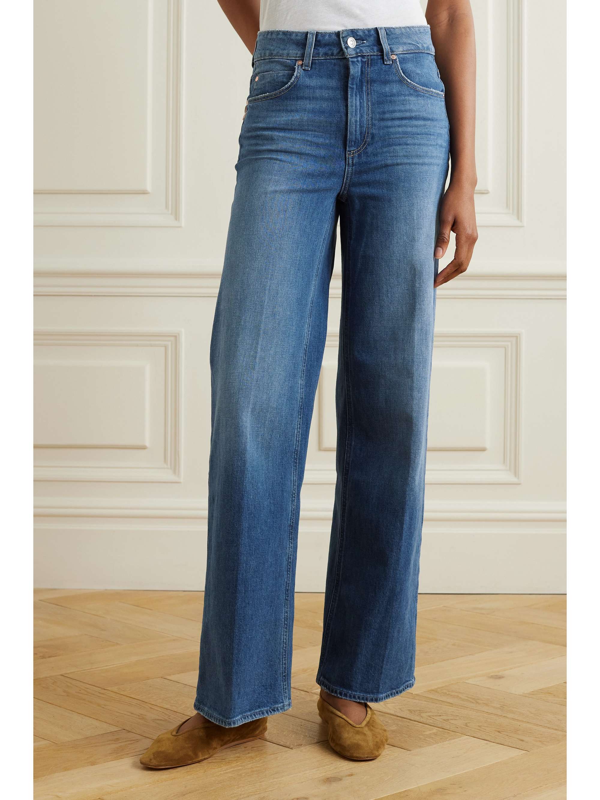 Sasha high-rise straight-leg jeans view