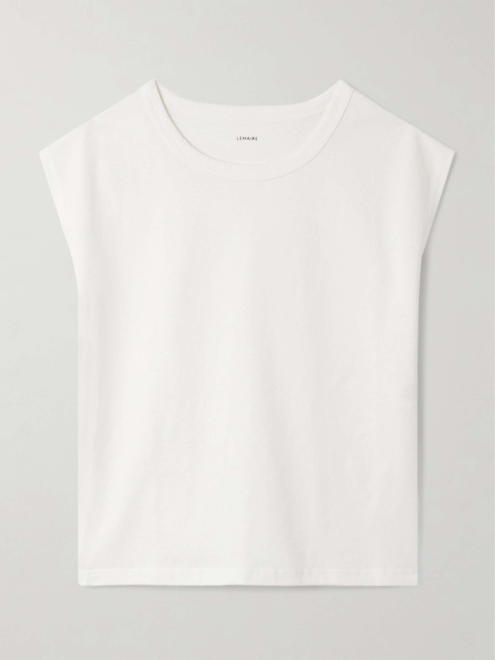 Cotton and linen-blend T-shirt view
