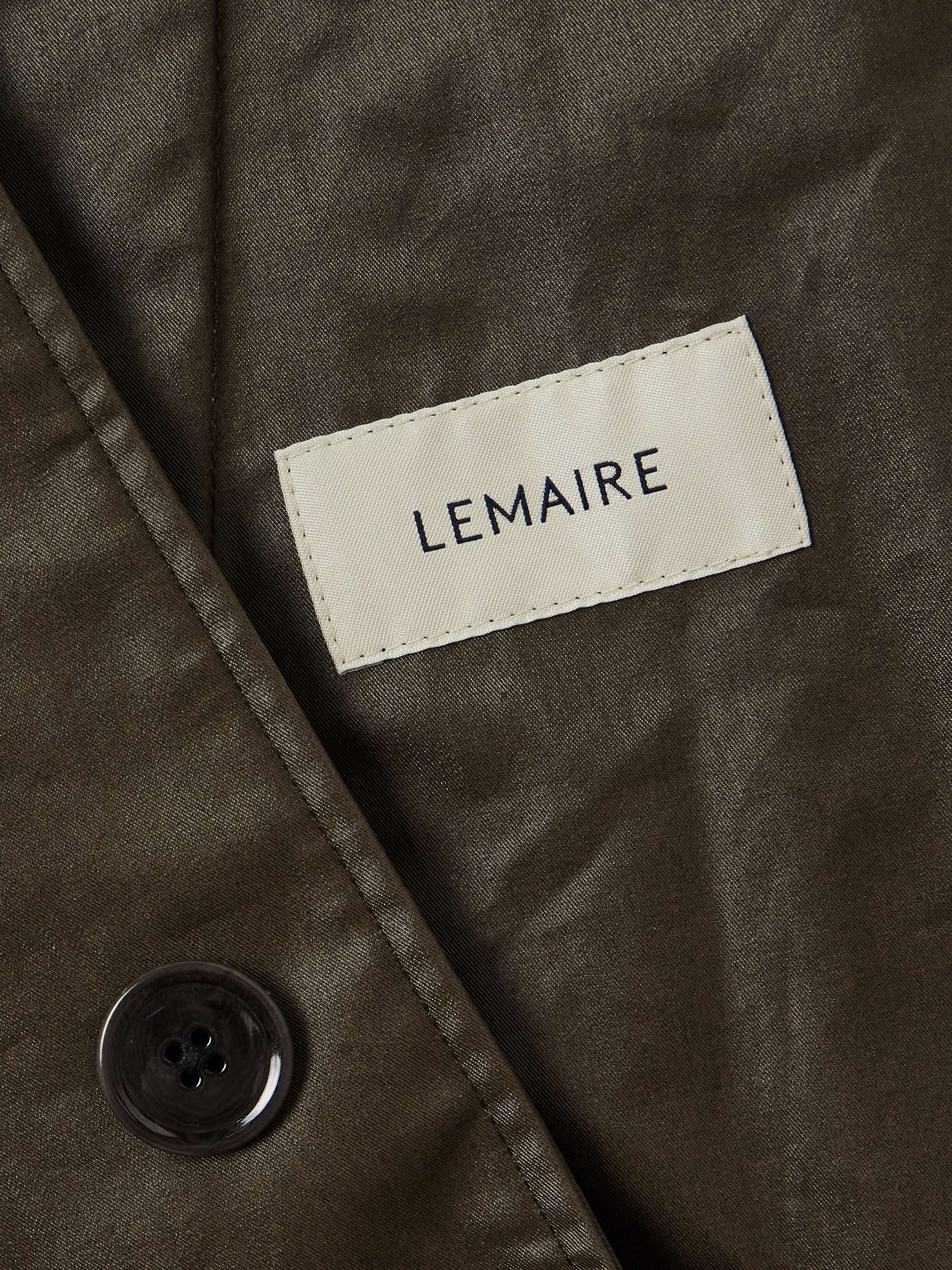 Belted coated-cotton coat view