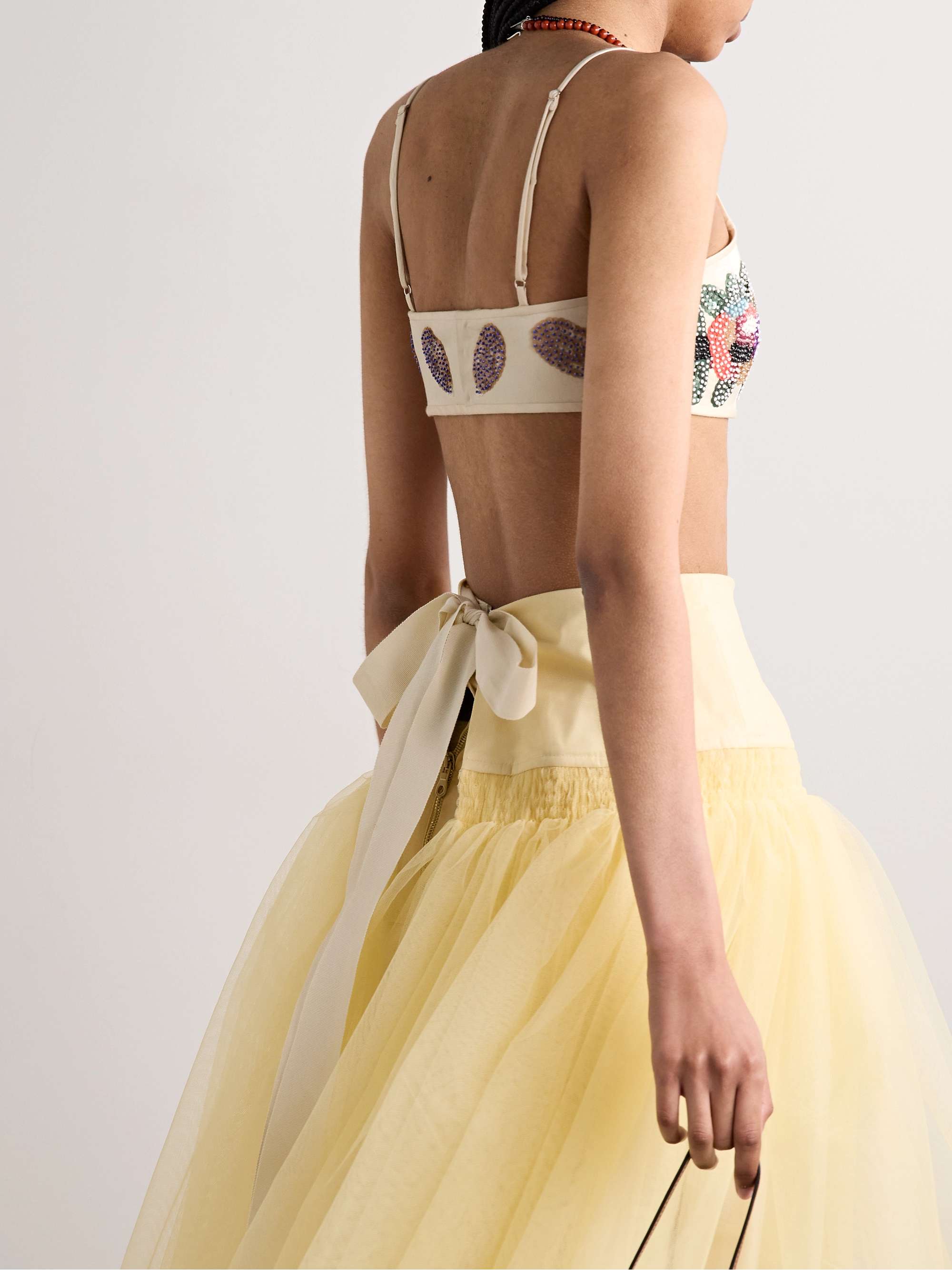 Embellished sateen bralette view