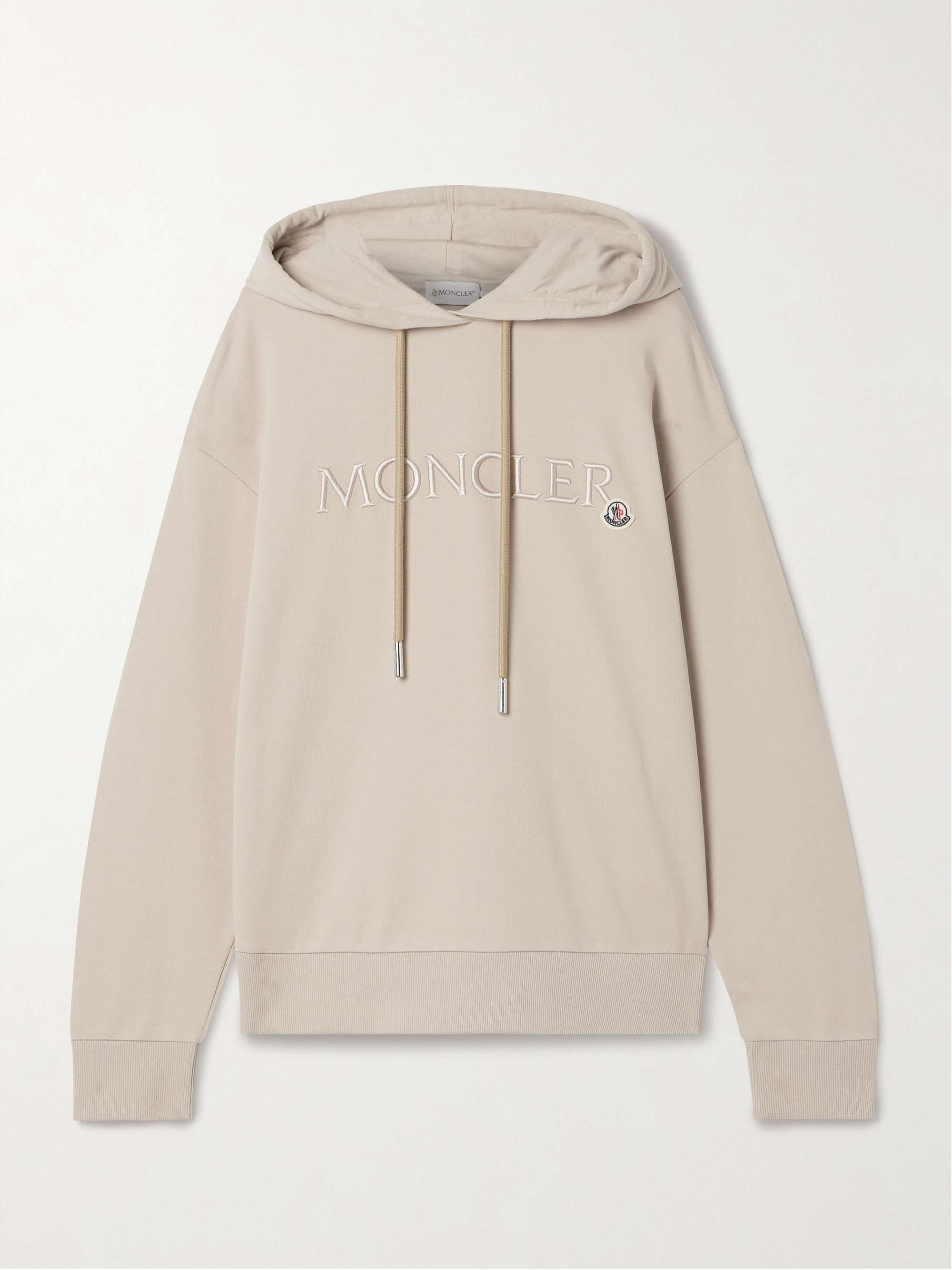 Embroidered cotton-jersey hoodie view